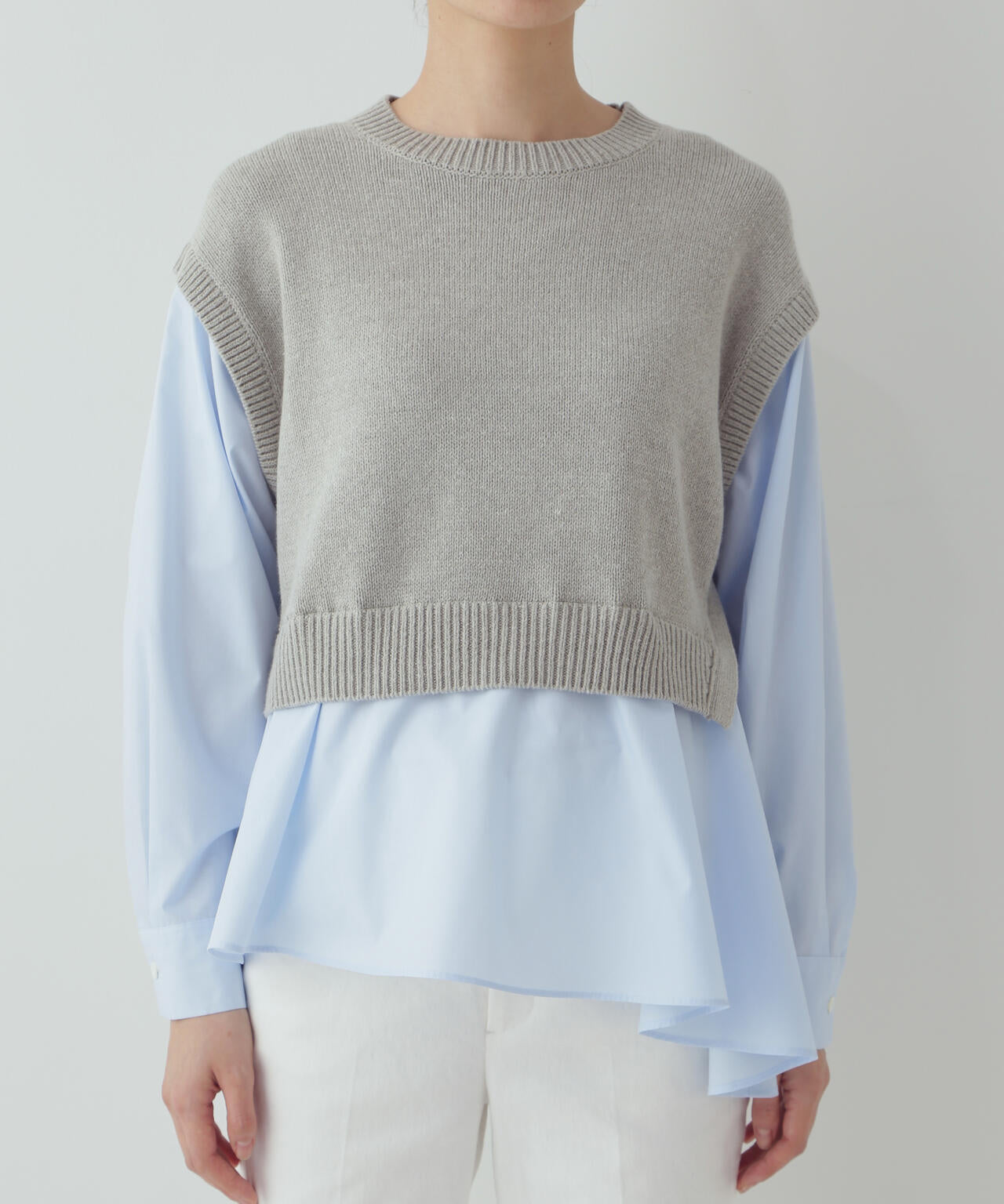 布帛コンビニットプルオーバー | human woman（ヒューマンウーマン