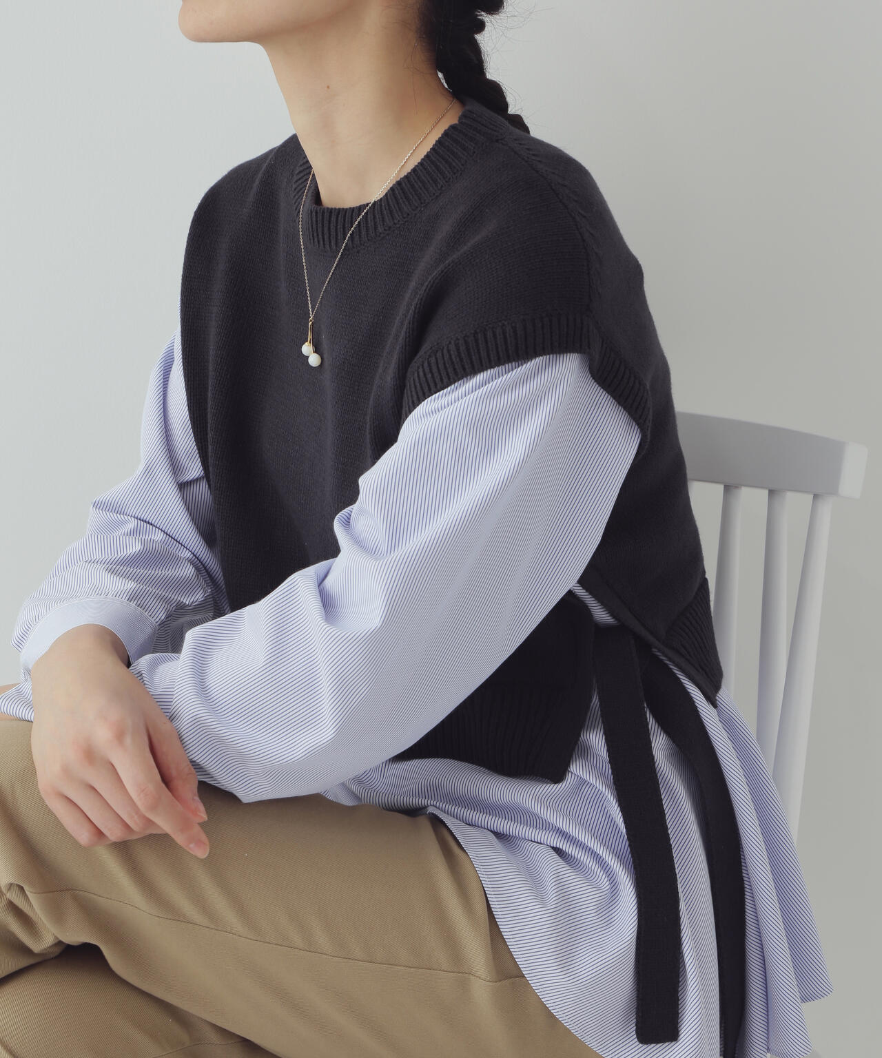 布帛コンビニットプルオーバー | human woman（ヒューマンウーマン