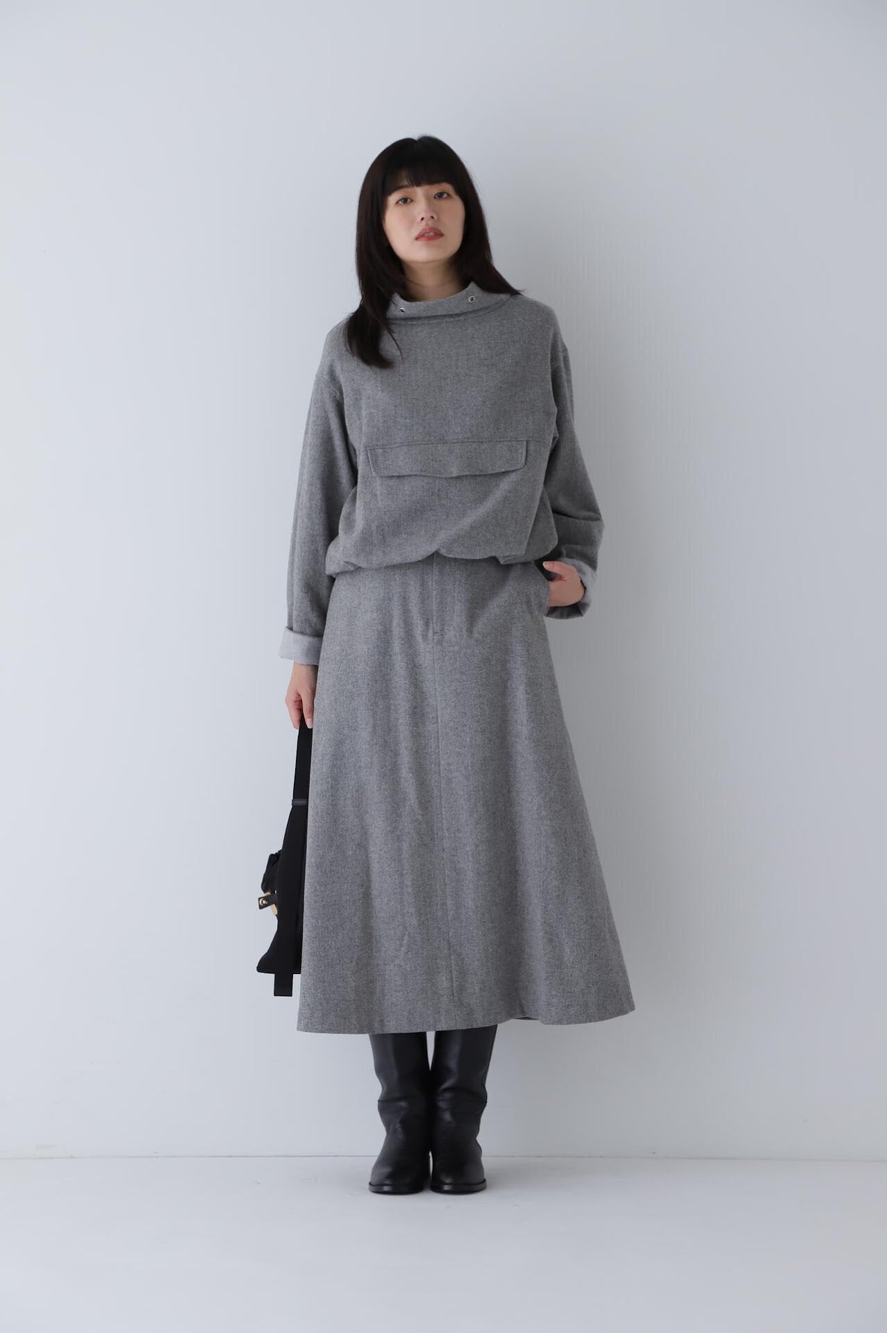 ヒューマンウーマン（HUMAN WOMAN）/◆ツィードスタンドアノラック ツィードスタンドアノラック | human woman（ヒューマンウーマン