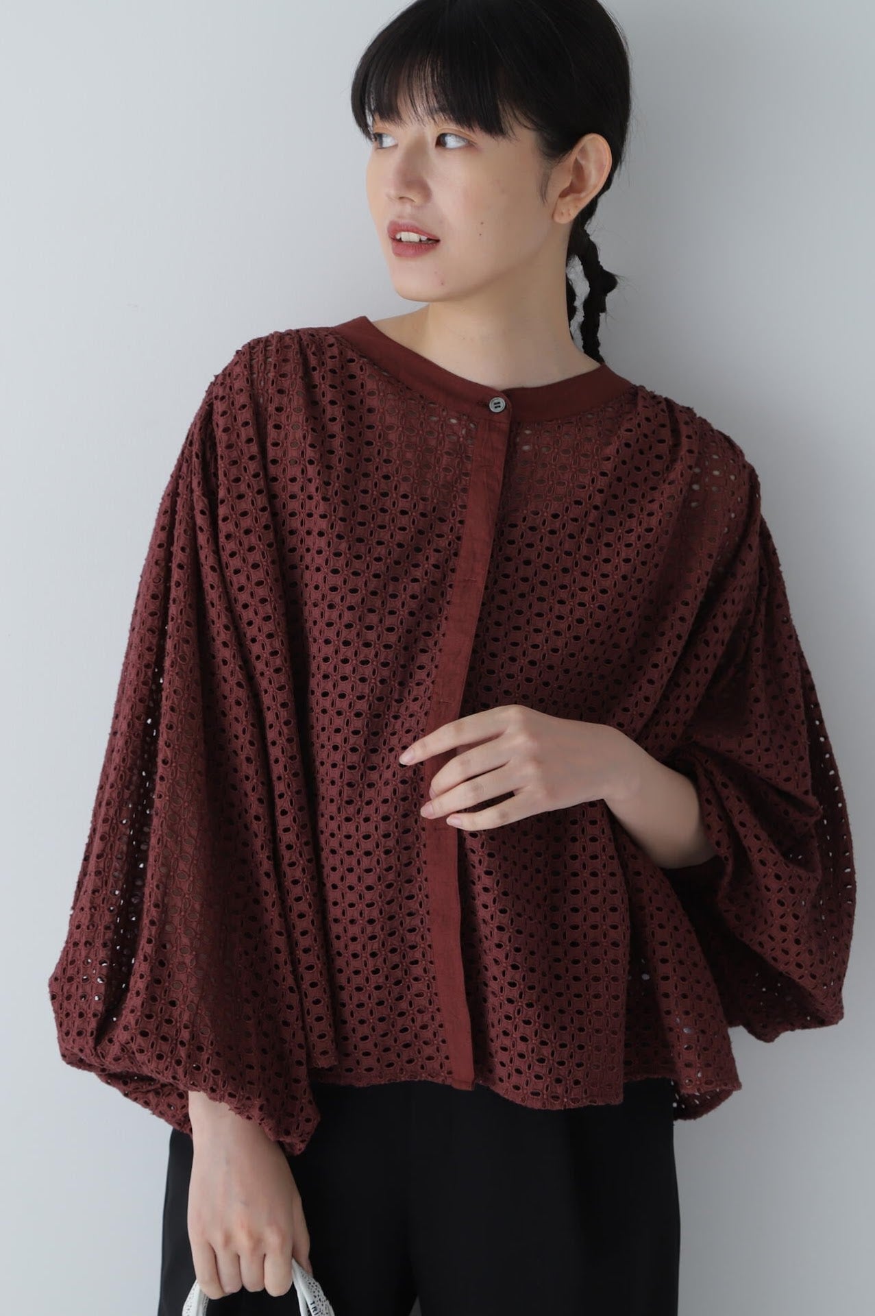 ヒューマンウーマン（HUMAN WOMAN）/◆ボリュームスリーブカットワークブラウス ボリュームスリーブカットワークブラウス | human woman（ヒューマン