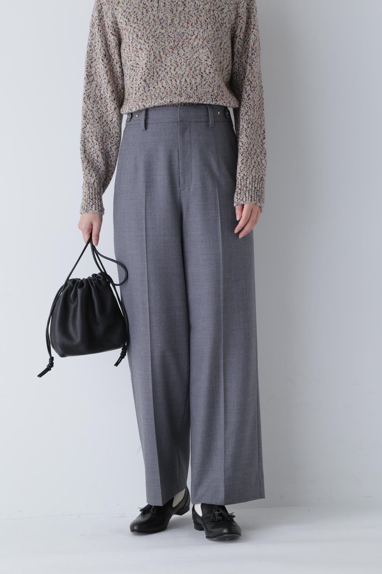 WEB限定カラー・サイズ】センタープレスセミワイドパンツ