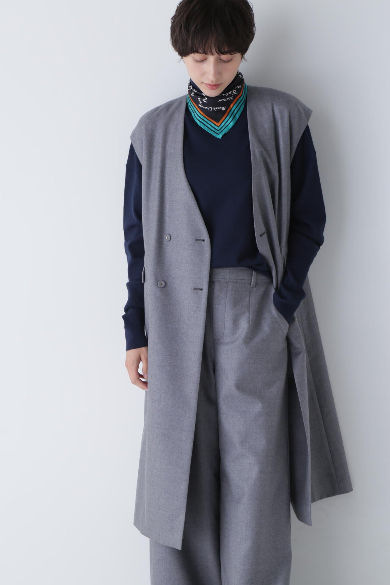 ヒューマンウーマン（HUMAN WOMAN）/◆ライトフラノウォッシャブルジレ ライトフラノウォッシャブルジレ | human woman（ヒューマンウーマン