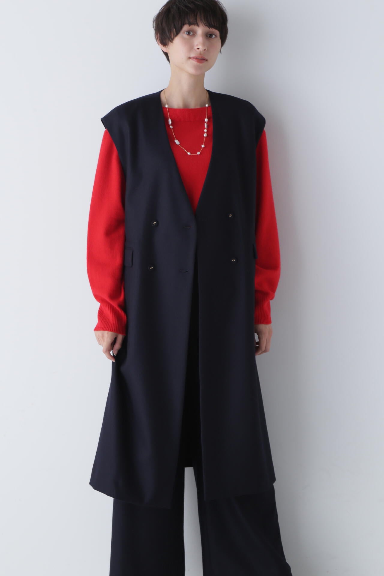 ライトフラノウォッシャブルジレ | human woman（ヒューマンウーマン