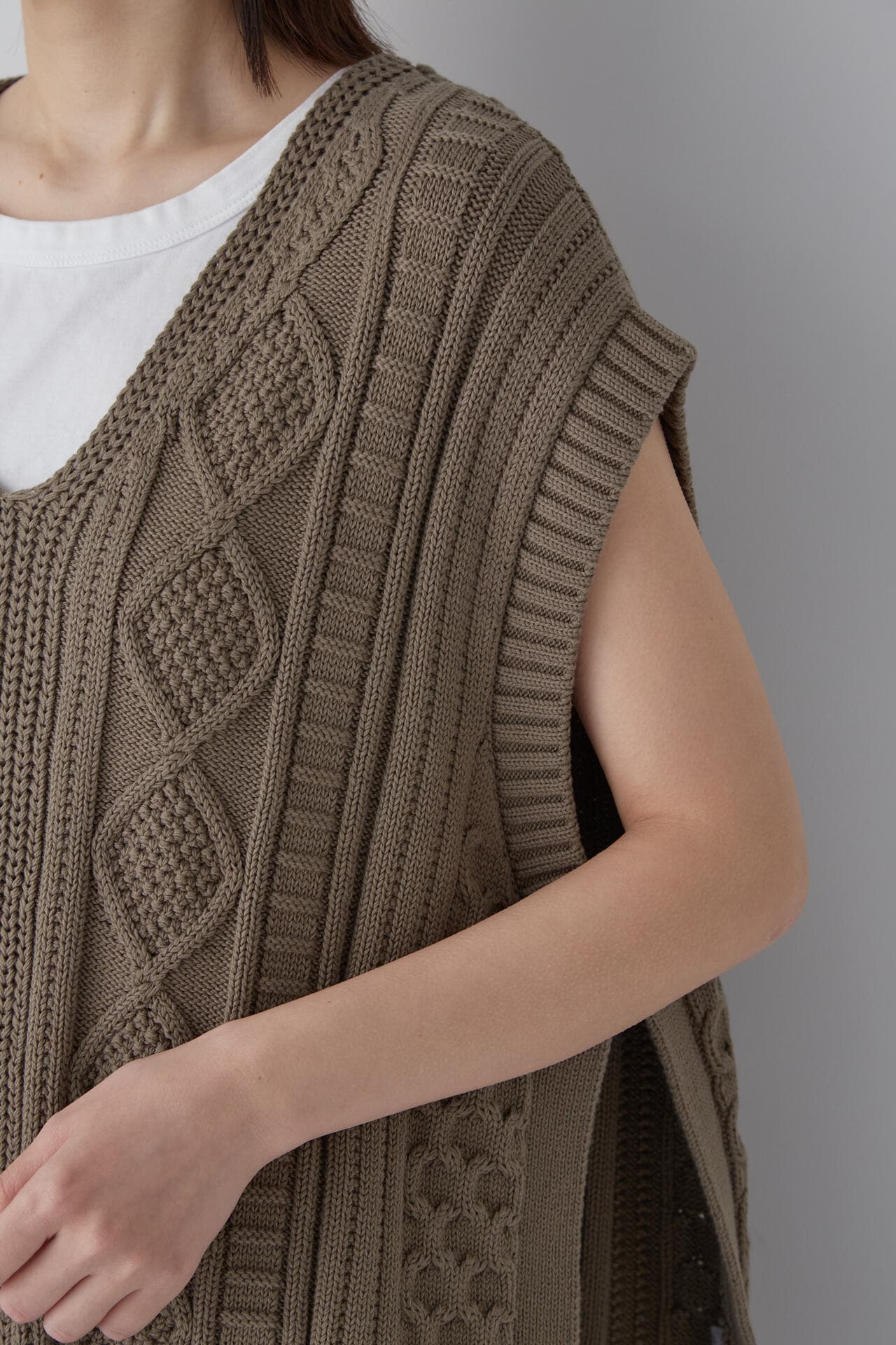 Penultimate ニットベスト ニットベスト／Vネック／ウォッシャブル／ウールブレンド