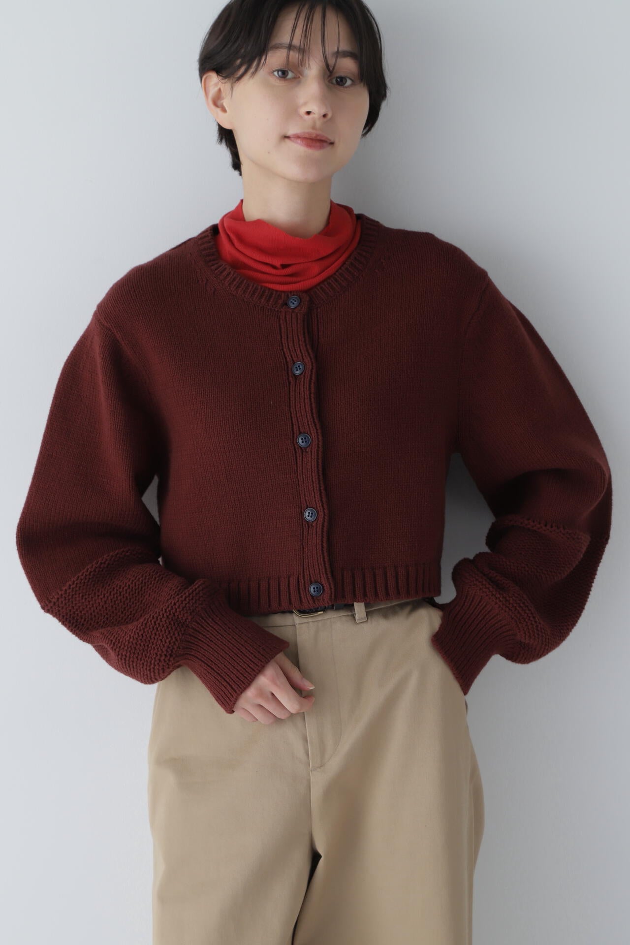 FORSOMEONE 短丈 カーディガン ショート丈カーディガン | human woman（ヒューマンウーマン