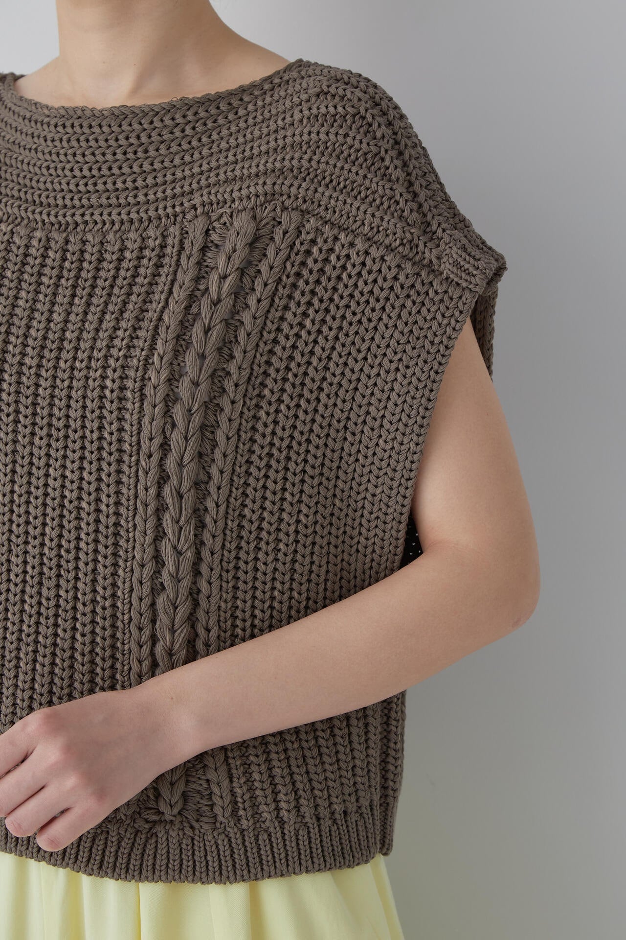 専用❤みかん♥暖か♥大人サイズ☆Wボア★ネックウォーマー⭐ココア＆グレージュ♥ Gg】オーガニックコットン片畦ベスト | human woman（ヒューマン