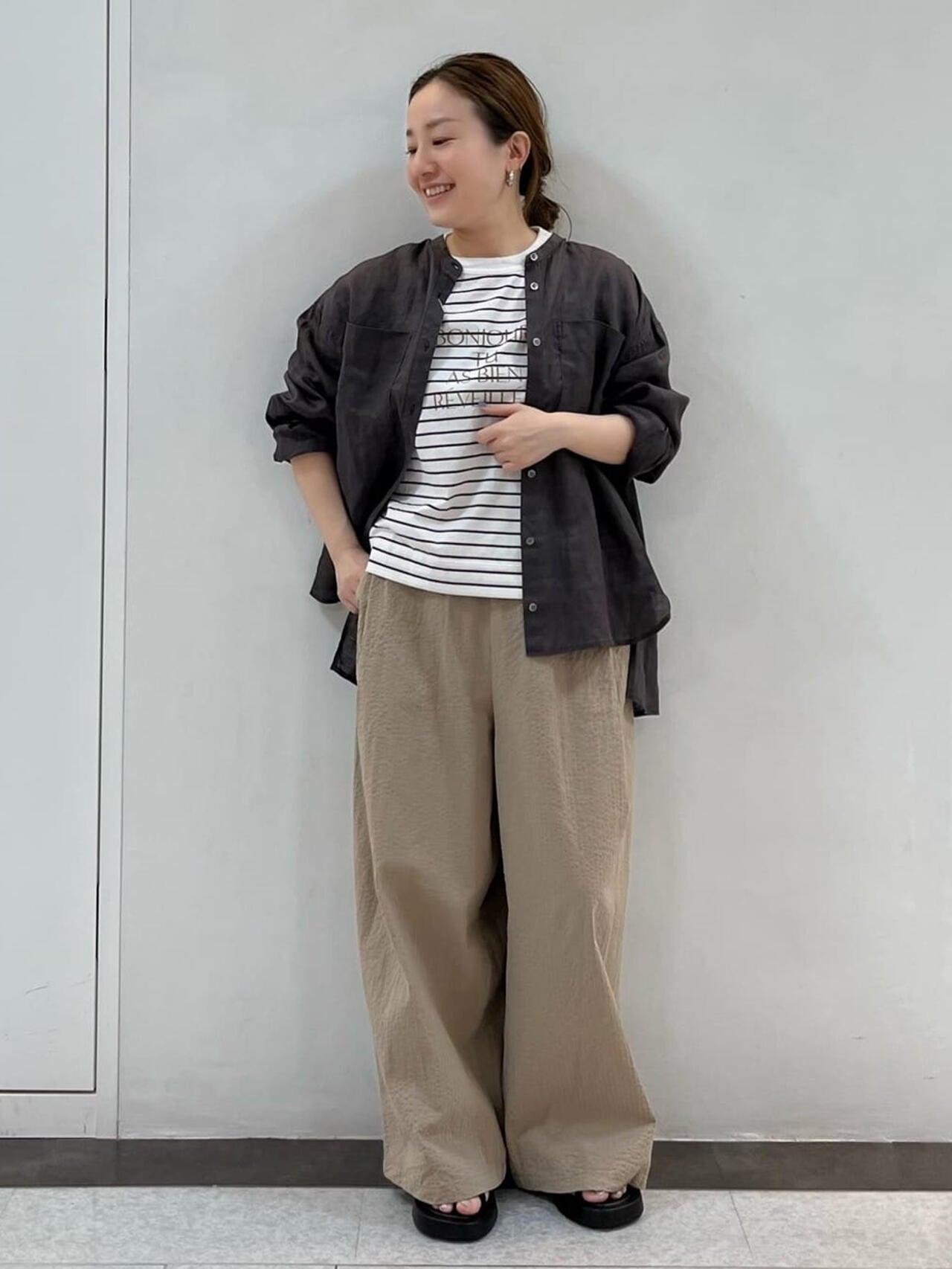 ひゅーまん ハードマンリネンブラウス | human woman（ヒューマンウーマン