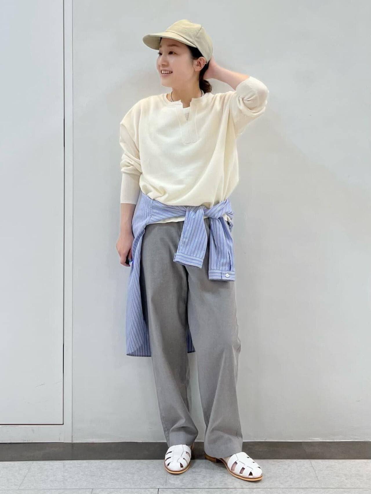 先染めドビーストレッチパンツ | human woman（ヒューマンウーマン