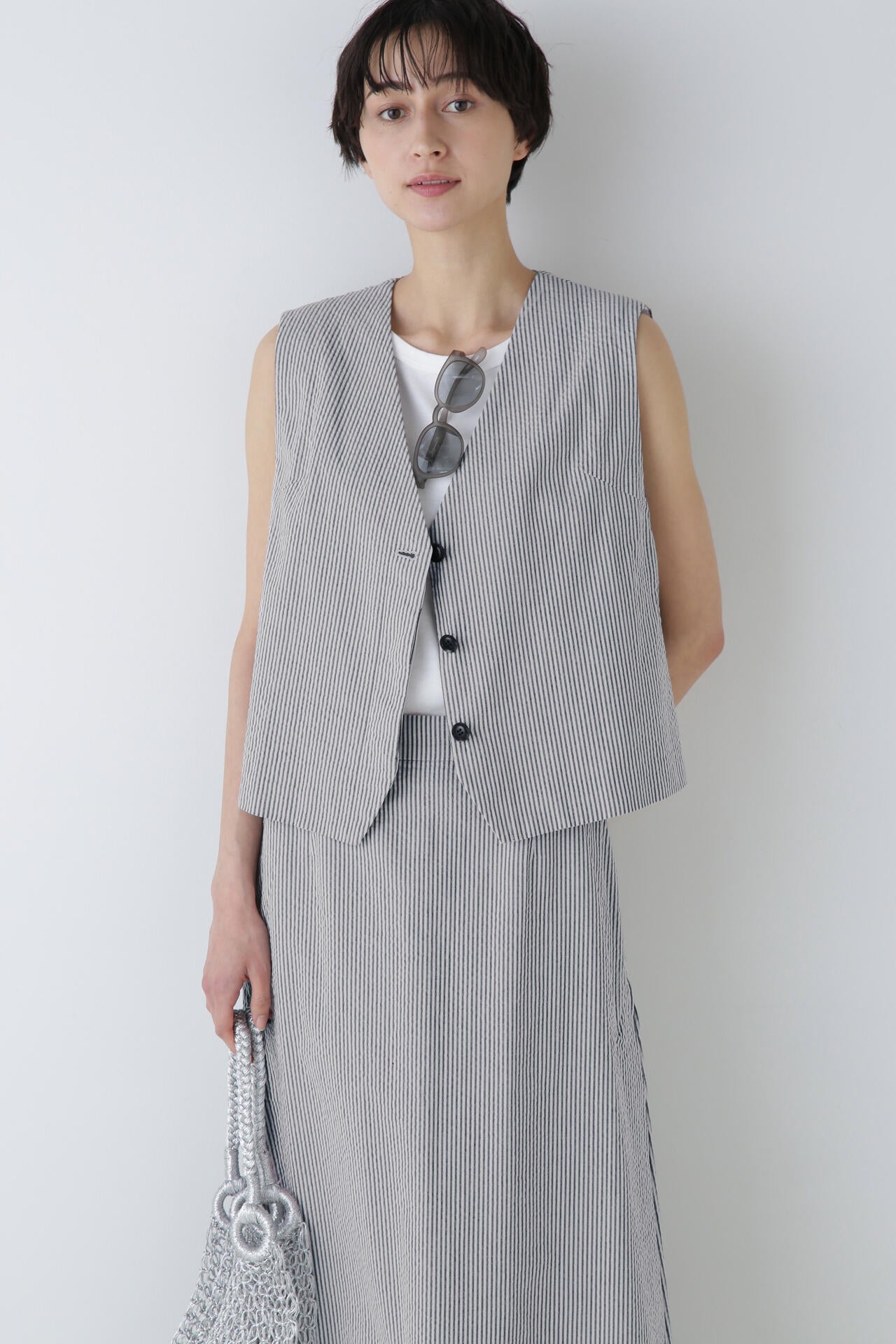 ヒューマンウーマン（human woman）/◆サッカーストライプベスト サッカーストライプベスト | human woman（ヒューマンウーマン