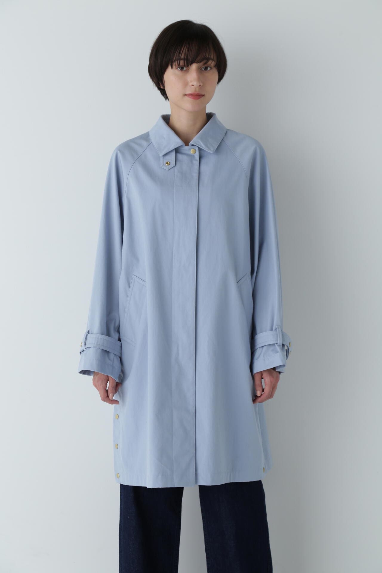 コットンボンディングステンカラーコート | human woman（ヒューマン