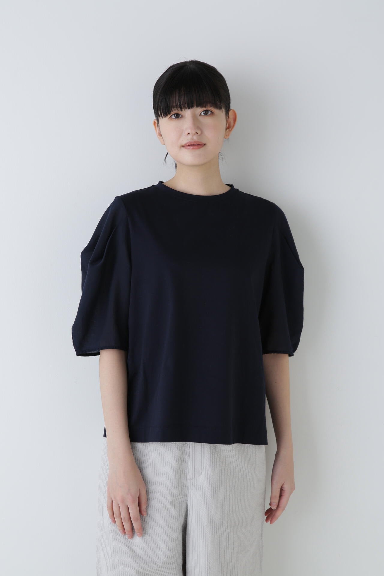 袖布帛ドッキングプルオーバー | human woman（ヒューマンウーマン