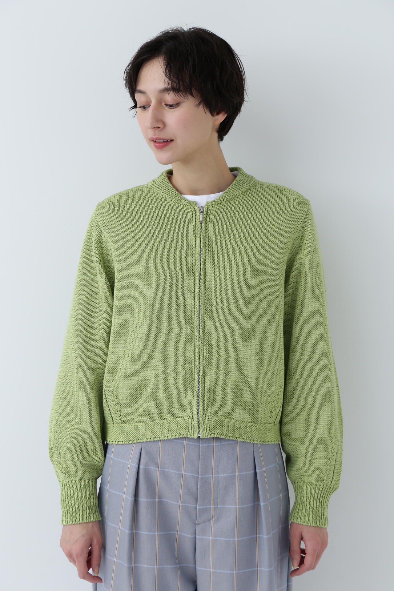 WEB限定カラー】ギマコットンジップアップカーディガン | human woman