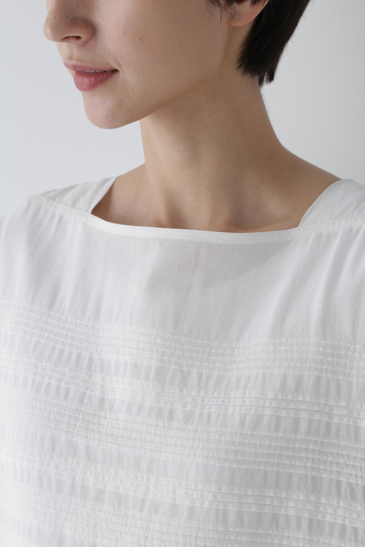 インドピンタックコットンボイルブラウス | human woman（ヒューマン