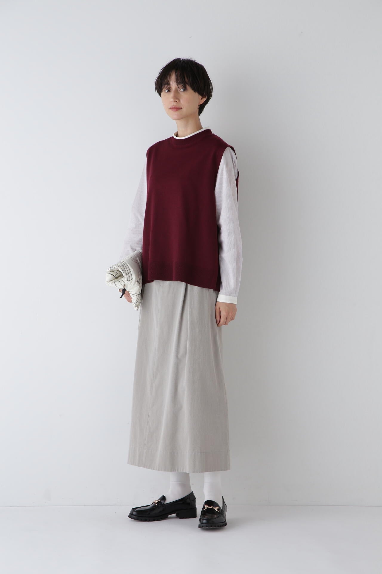 ドビーストライプクレリックブラウス | human woman（ヒューマン