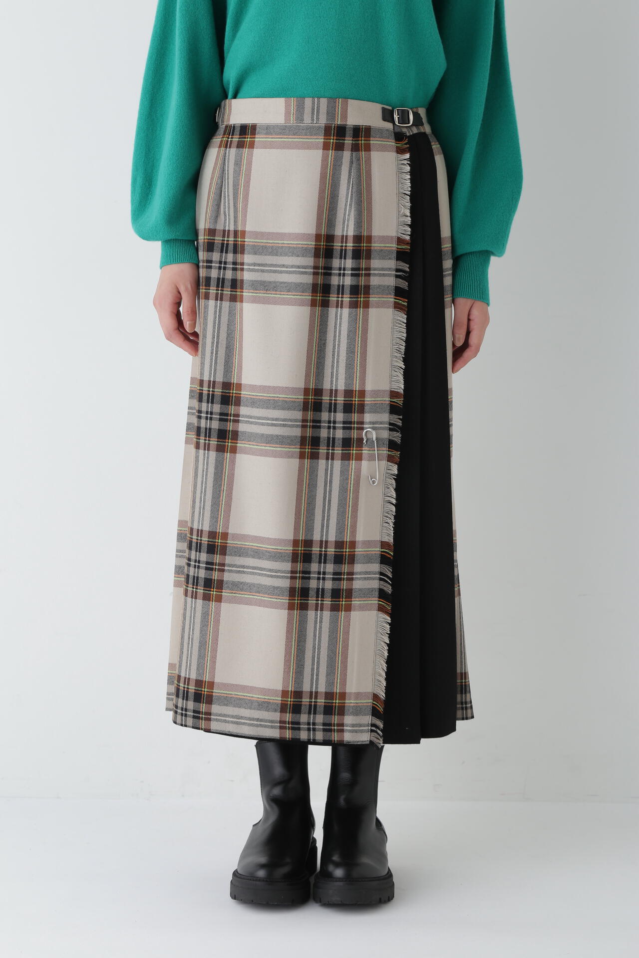 O'NEIL OF DUBLINのhuman woman別注キルトラップスカート WEB・一部店舗限定】【O'NEIL OF DUBLIN】キルトスカート