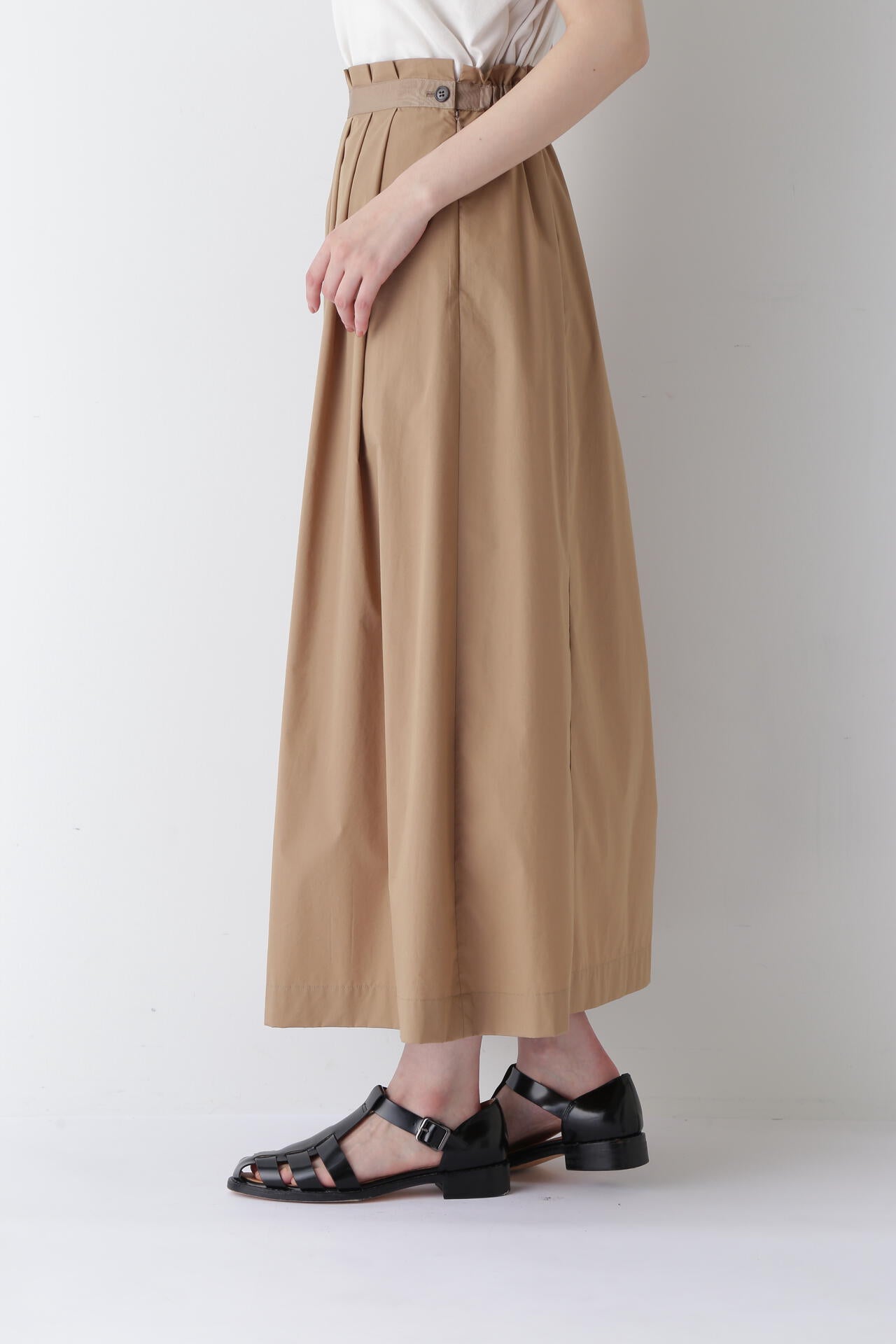 ヒューマンウーマン（human woman）/◆コットンＰＥタックスカート WEB限定サイズ】コットンPEタックスカート | human woman（ヒューマン