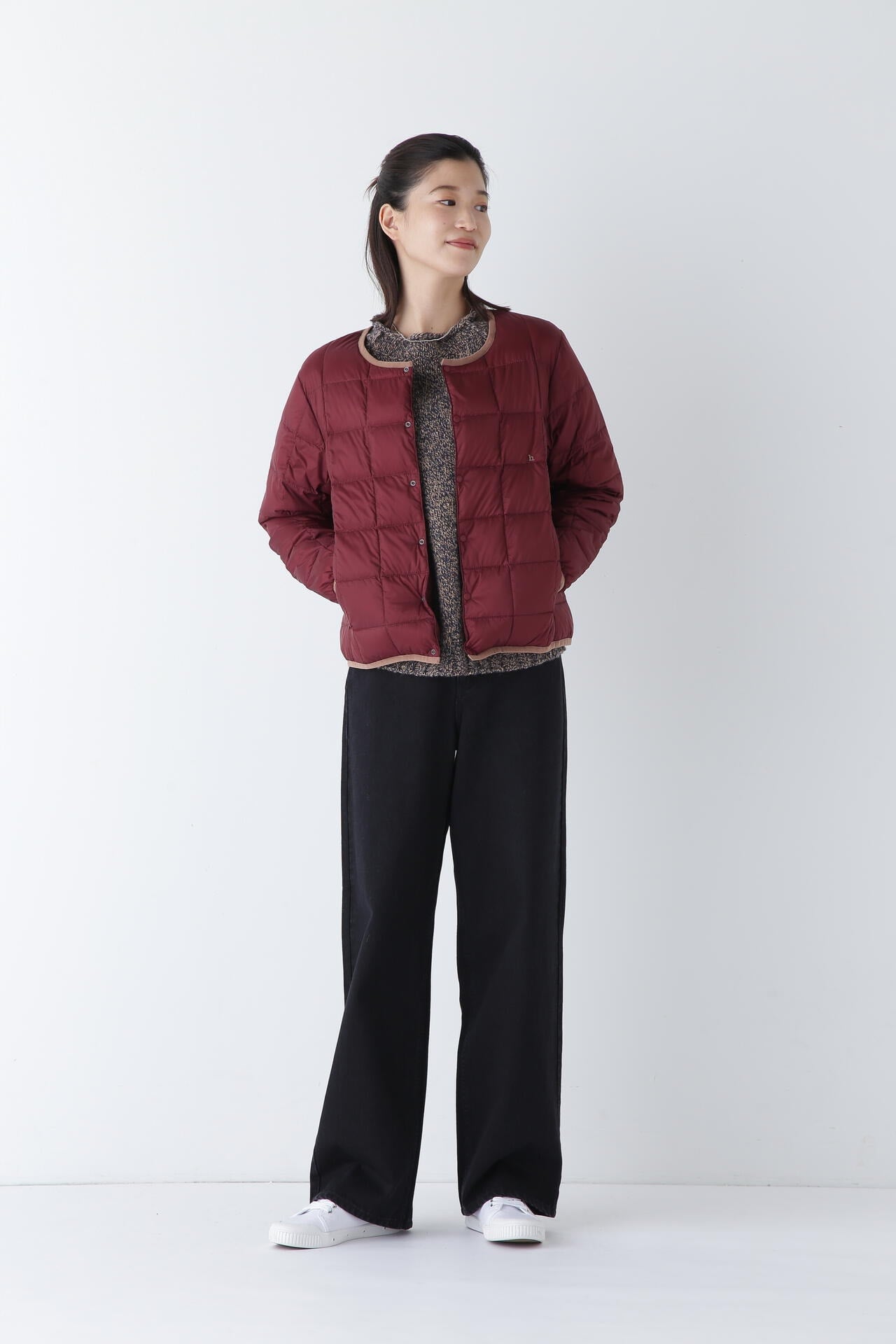 11ozブラックデニムセミワイドパンツ | human woman（ヒューマン