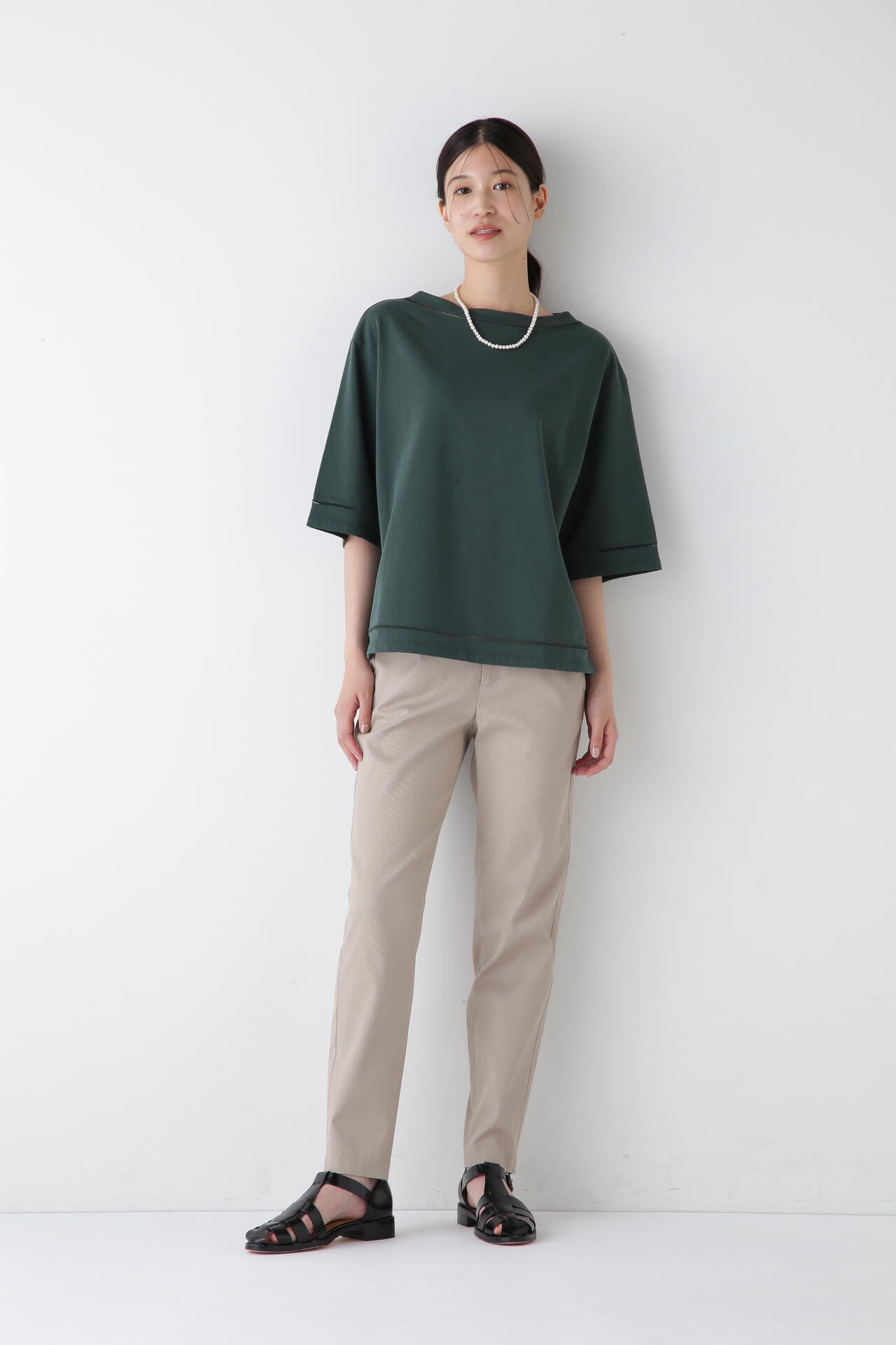 ピケストレッチピーチパンツ | human woman（ヒューマンウーマン