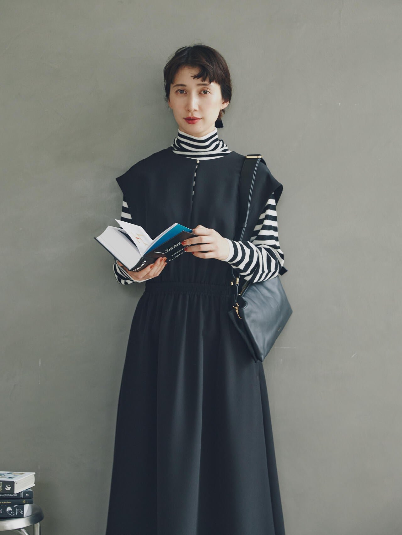 WEB限定サイズ】【kazumiコラボ】ダブルクロスノースリーブワンピース