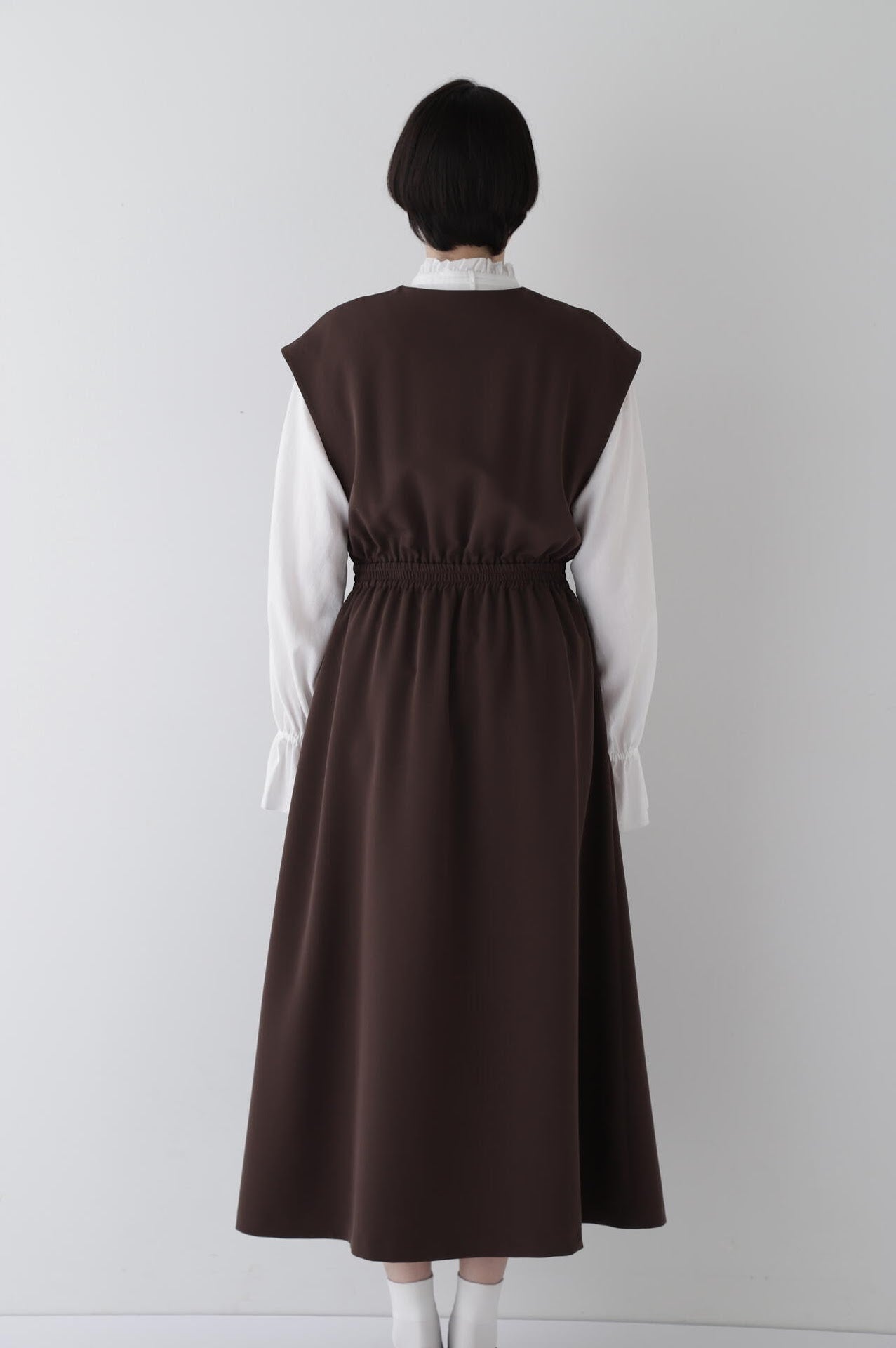 WEB限定サイズ】【kazumiコラボ】ダブルクロスノースリーブワンピース