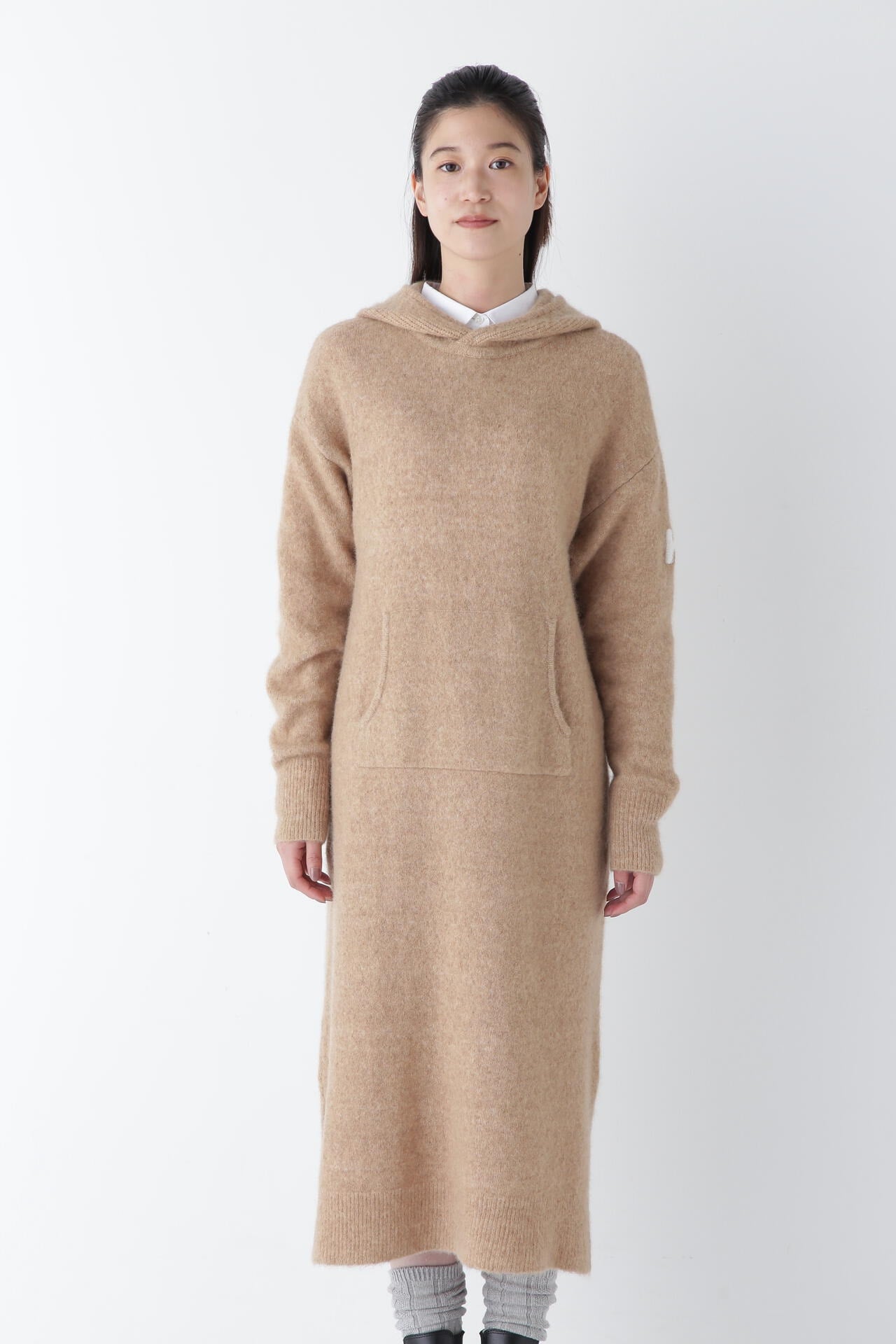 モヘア混フーディーニットワンピース | human woman（ヒューマン