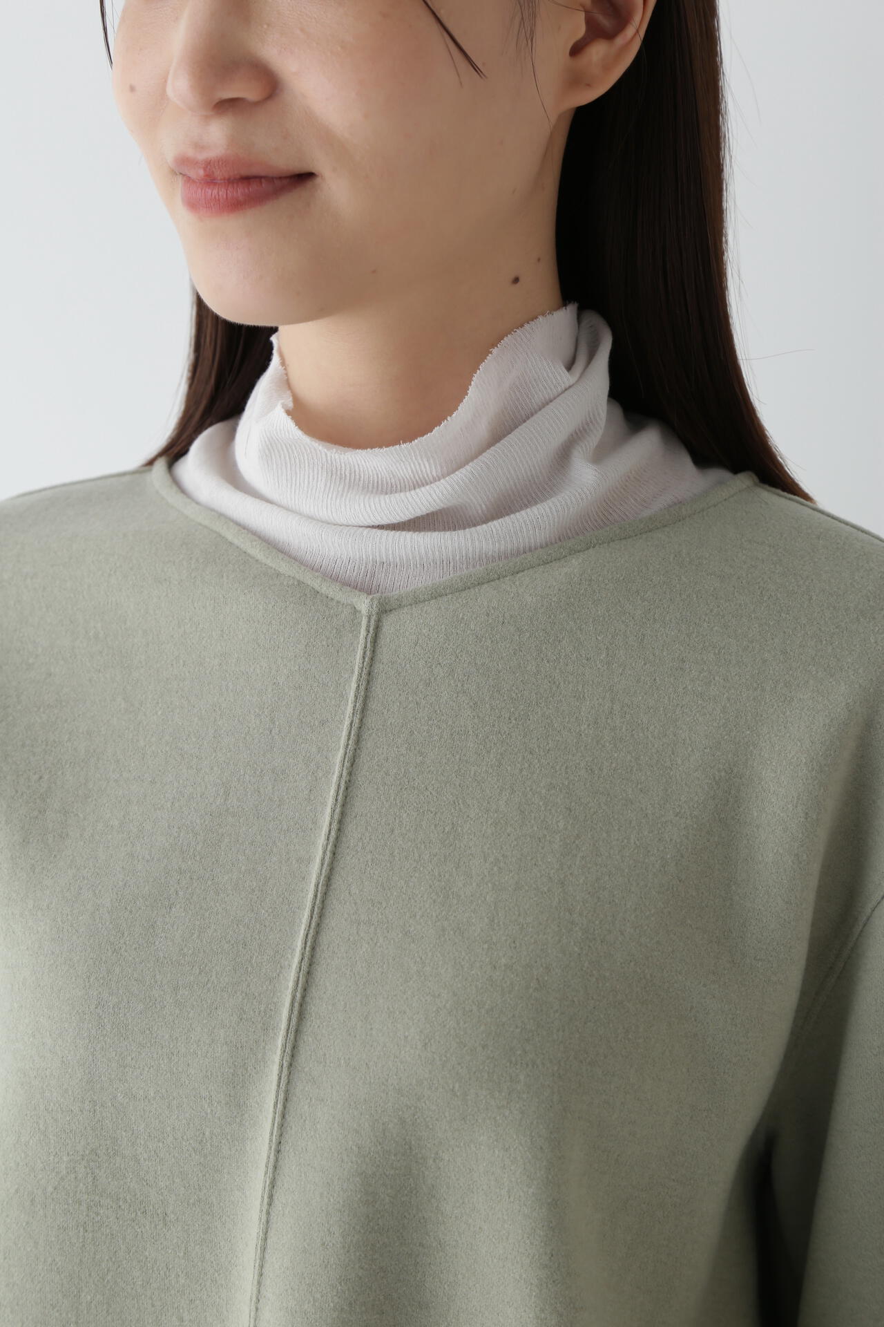 WEB限定カラー】ウォッシャブルミルドジャージーVネックプルオーバー