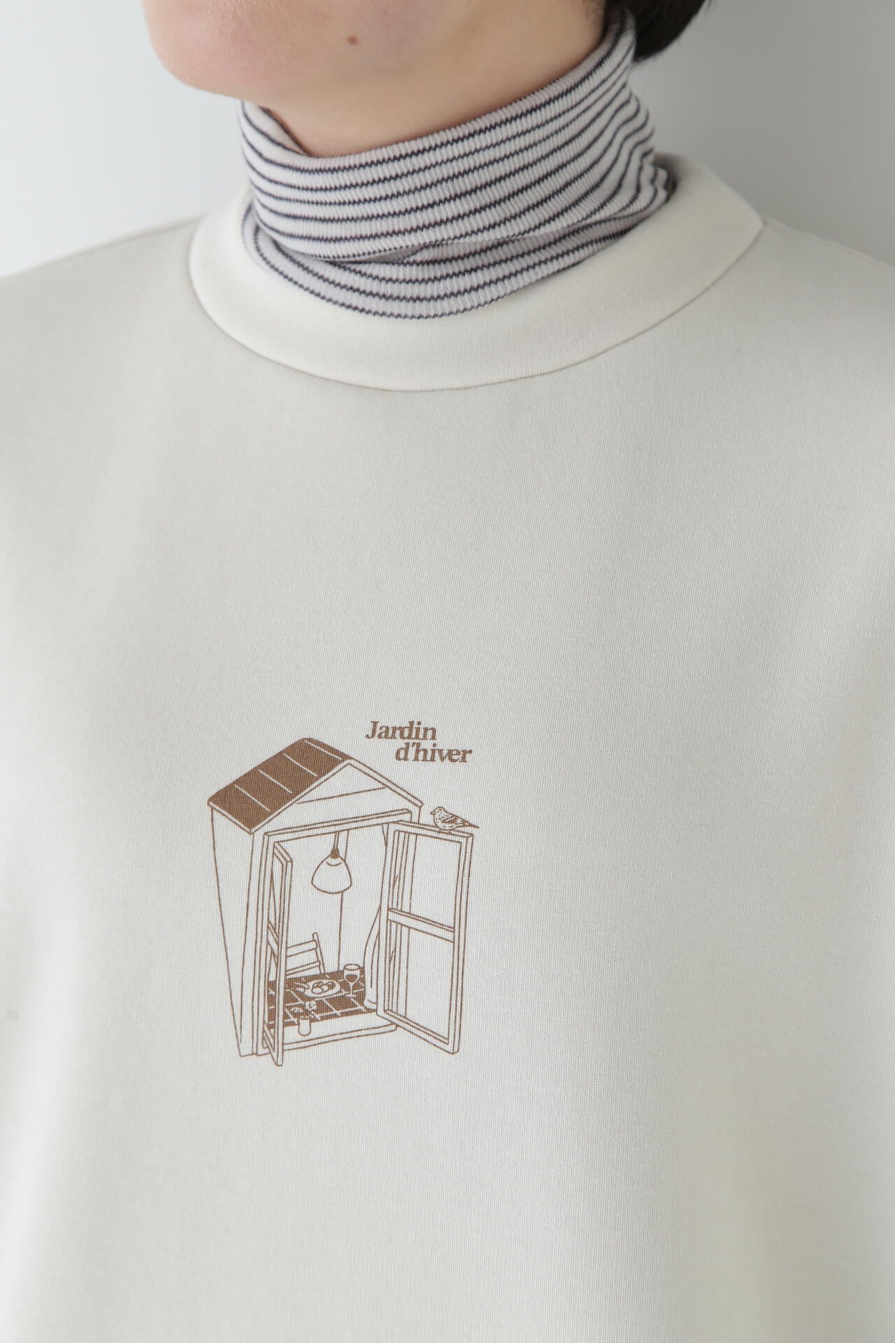 Yunosukeコラボイラストプリントボトルネックスウェット