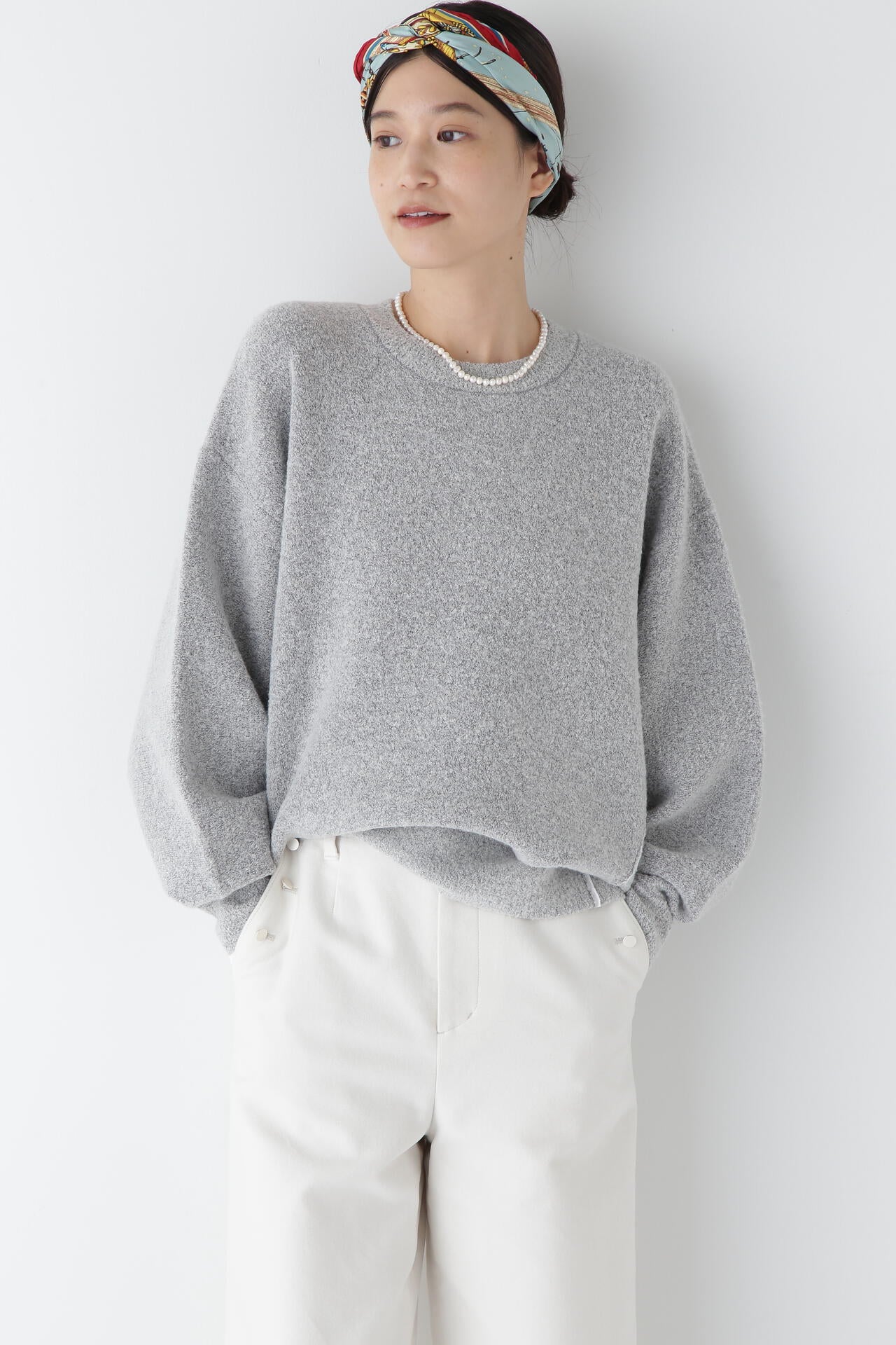 ヒューマンウーマン（human woman）/◆接結ブークレボリュームプルオーバー 接結ブークレボリュームプルオーバー | human woman（ヒューマン