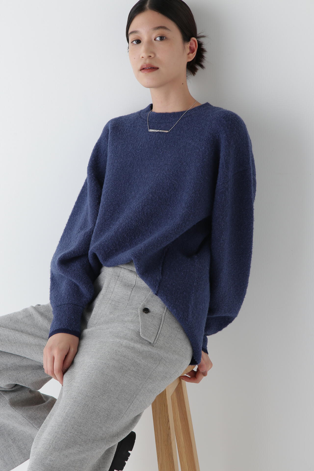 ヒューマンウーマン（human woman）/◆接結ブークレボリュームプルオーバー 接結ブークレボリュームプルオーバー | human woman（ヒューマン