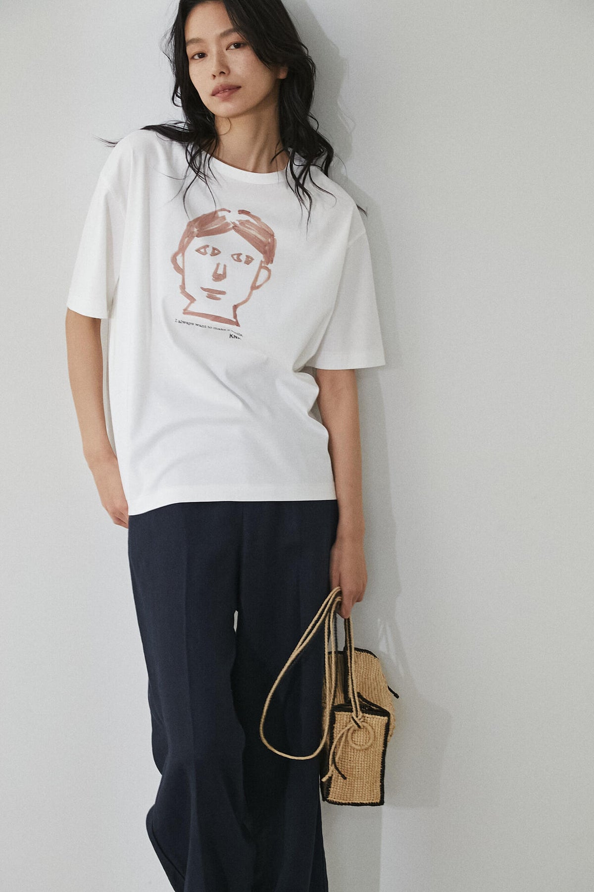 【香菜子】ＯＧコッコラボトンプリントＴシャツ　Ｌサイズ