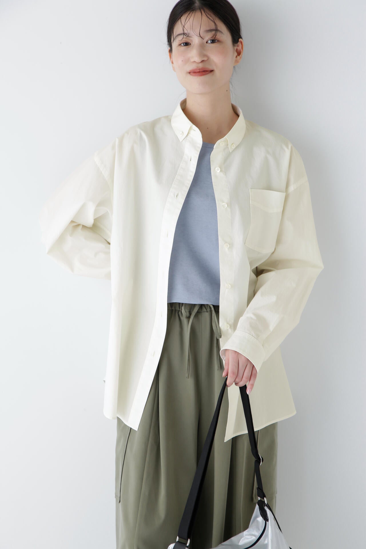製品染めボタンダウンオーバーシャツ | human woman（ヒューマン