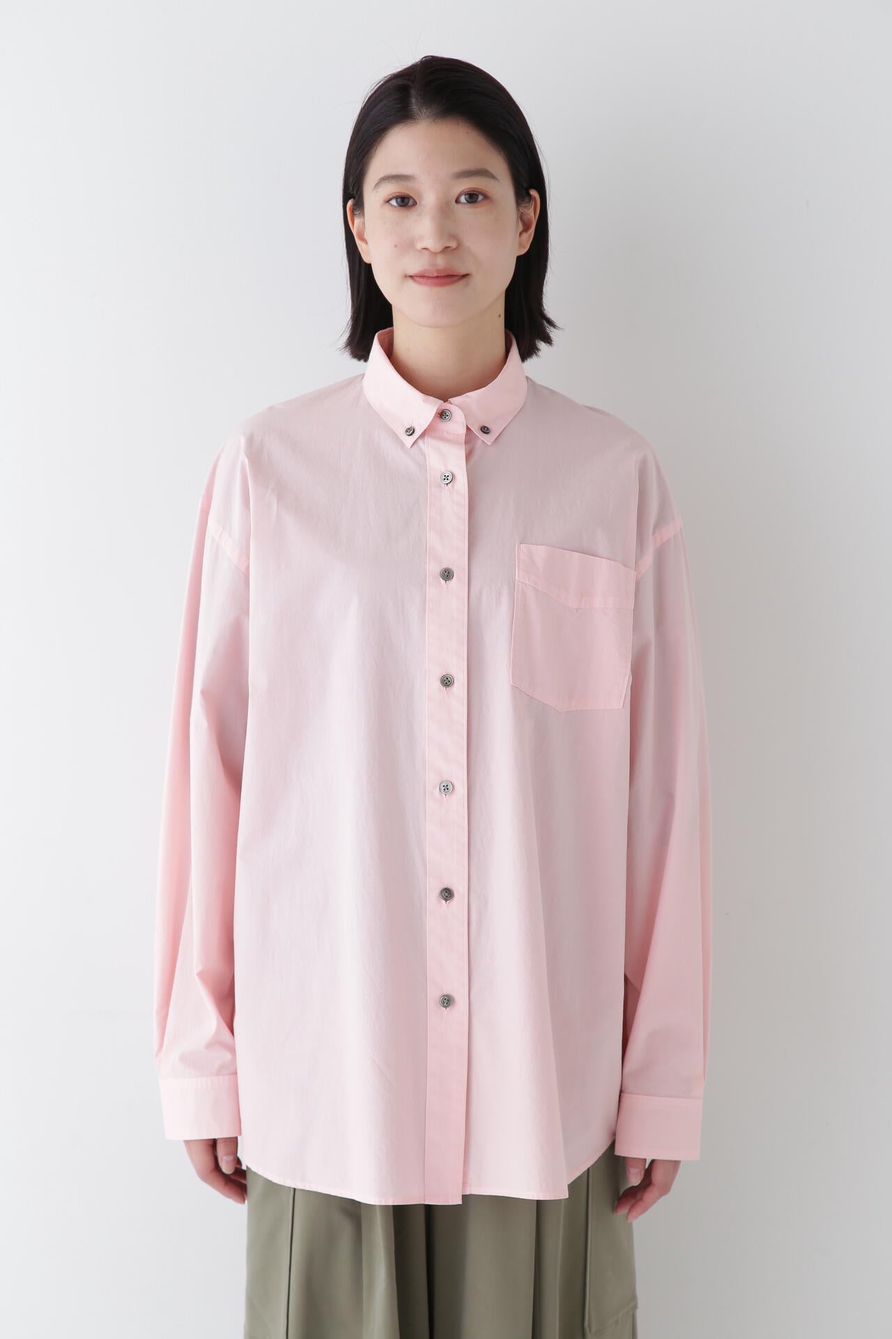 製品染めボタンダウンオーバーシャツ | human woman（ヒューマン