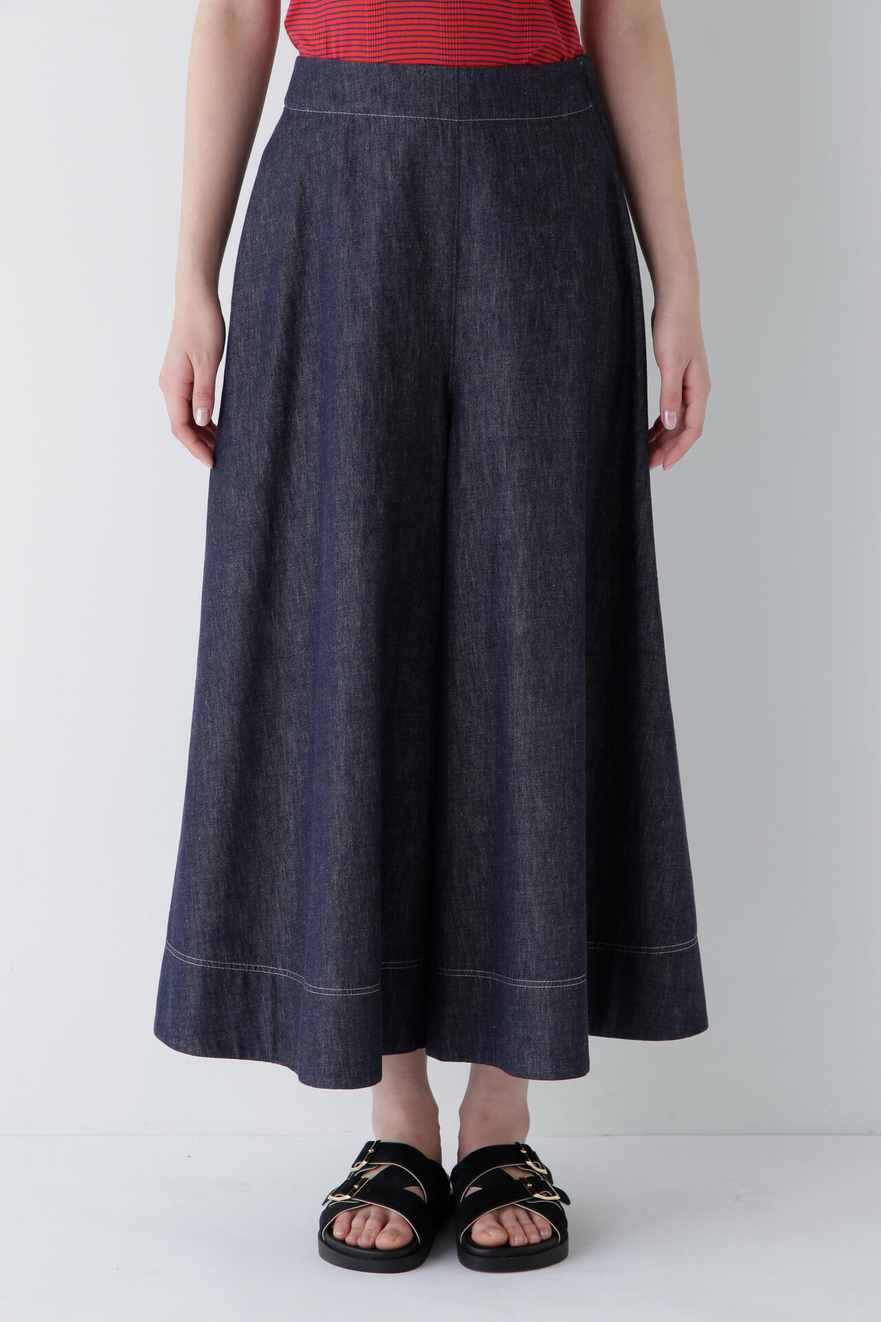 ライトオンスデニムフレアースカーチョ | human woman（ヒューマン