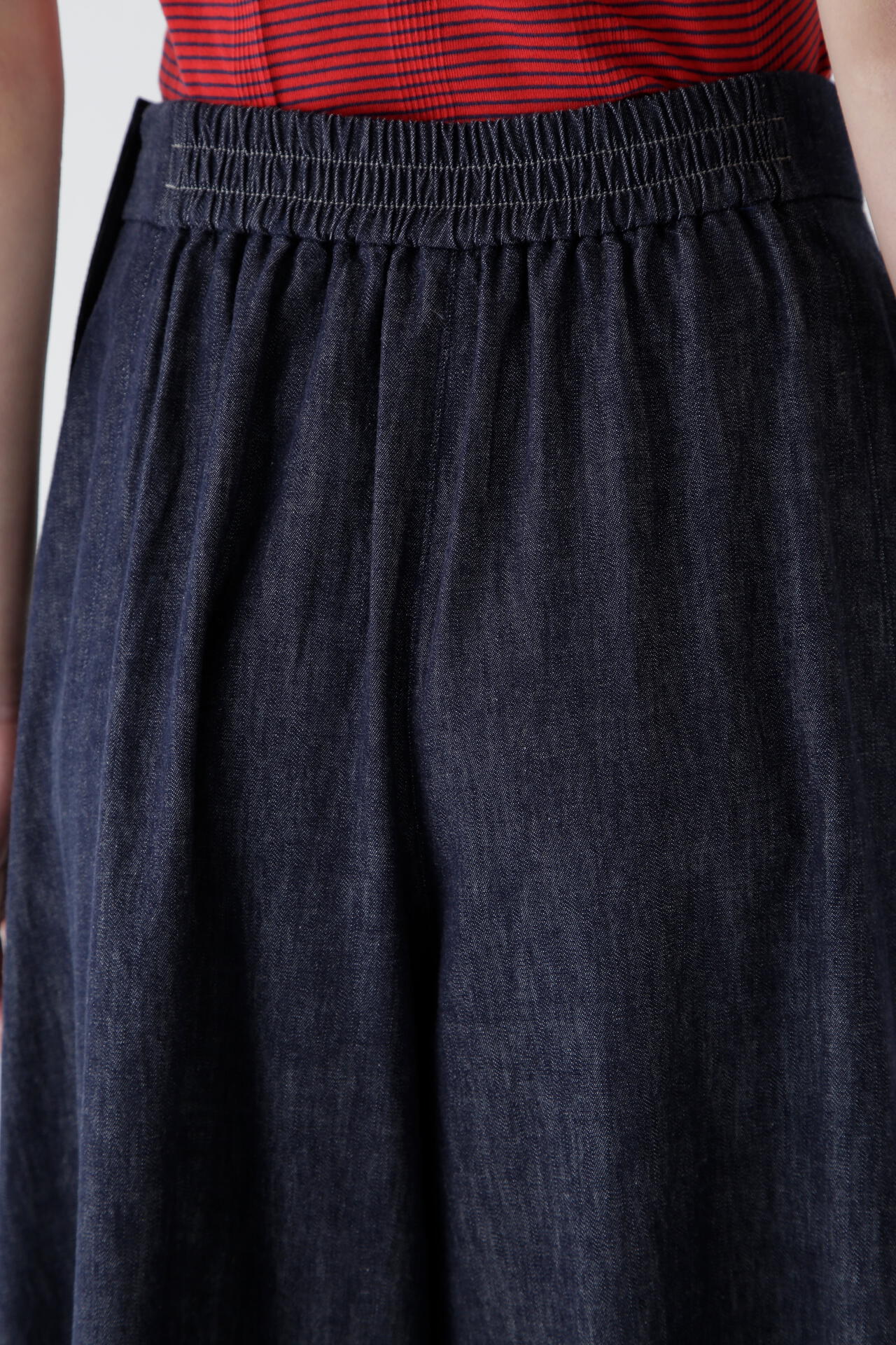 ヒューマンウーマン/ライトオンスデニムフレアースカーチョL新品 ライトオンスデニムフレアースカーチョ | human woman（ヒューマン