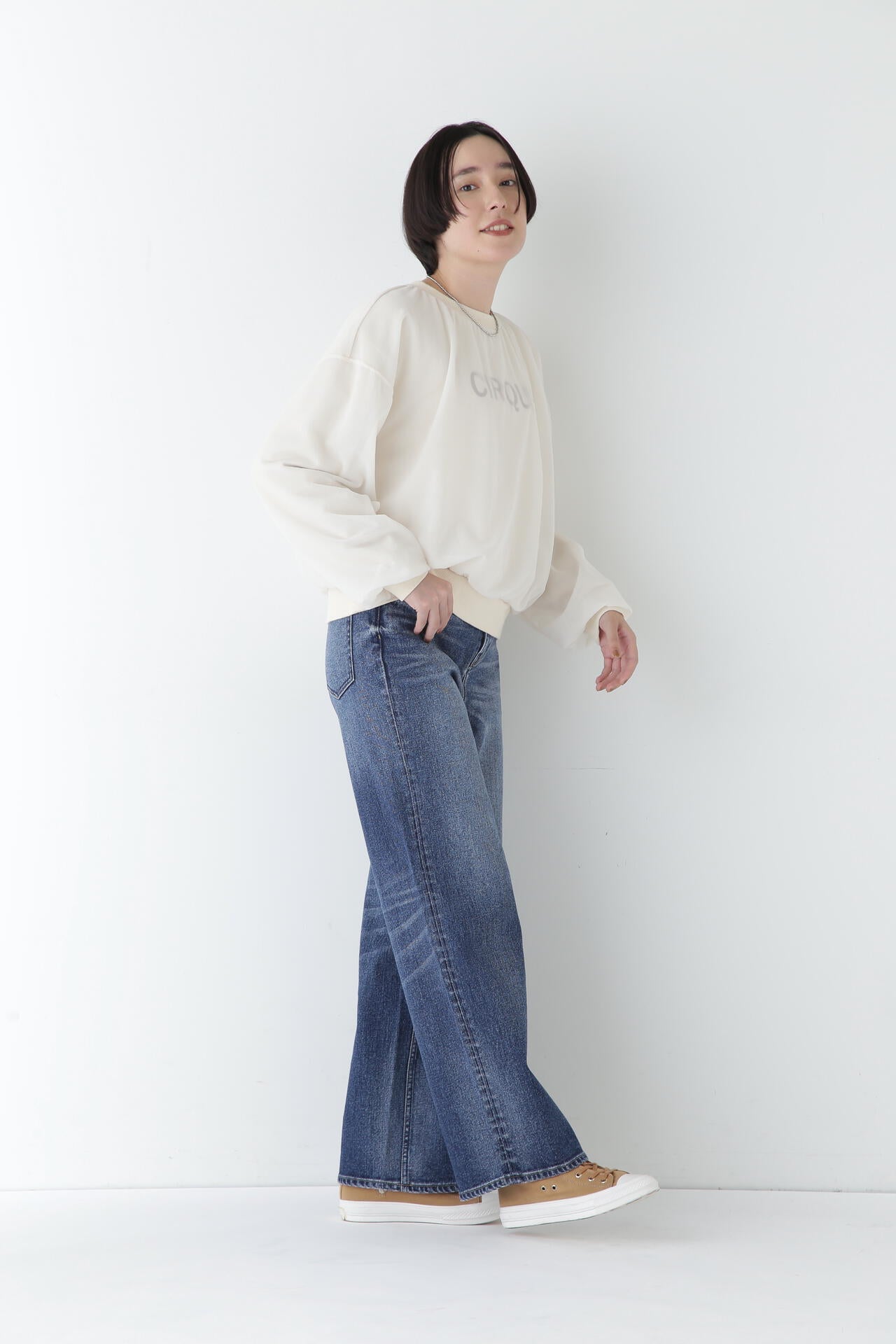 Healthy DENIMコラボ】ワイドデニム | human woman（ヒューマン