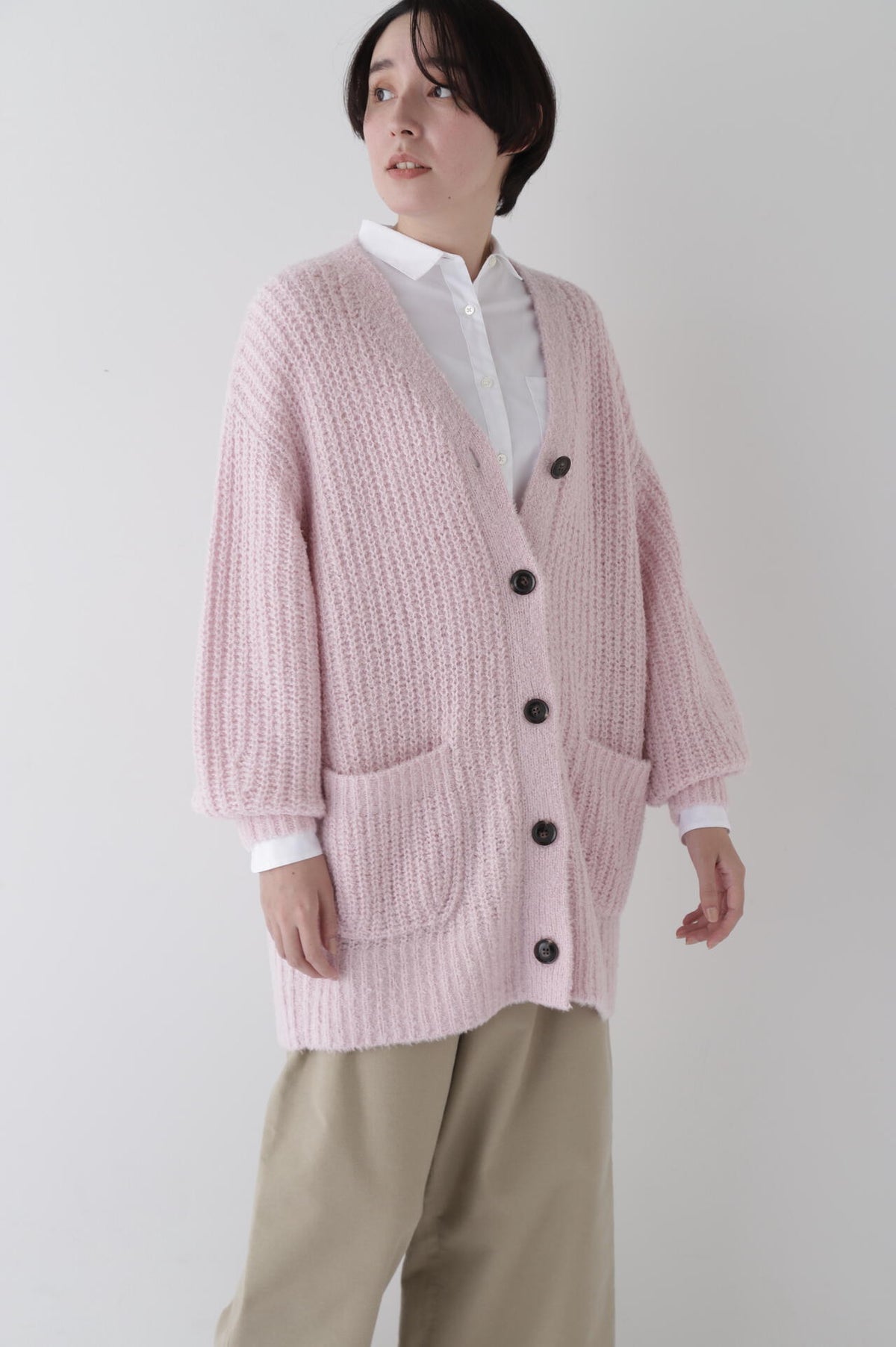 【WEB限定】【kazumiコラボ】ブークレ片畦2WAYはおりロングVer