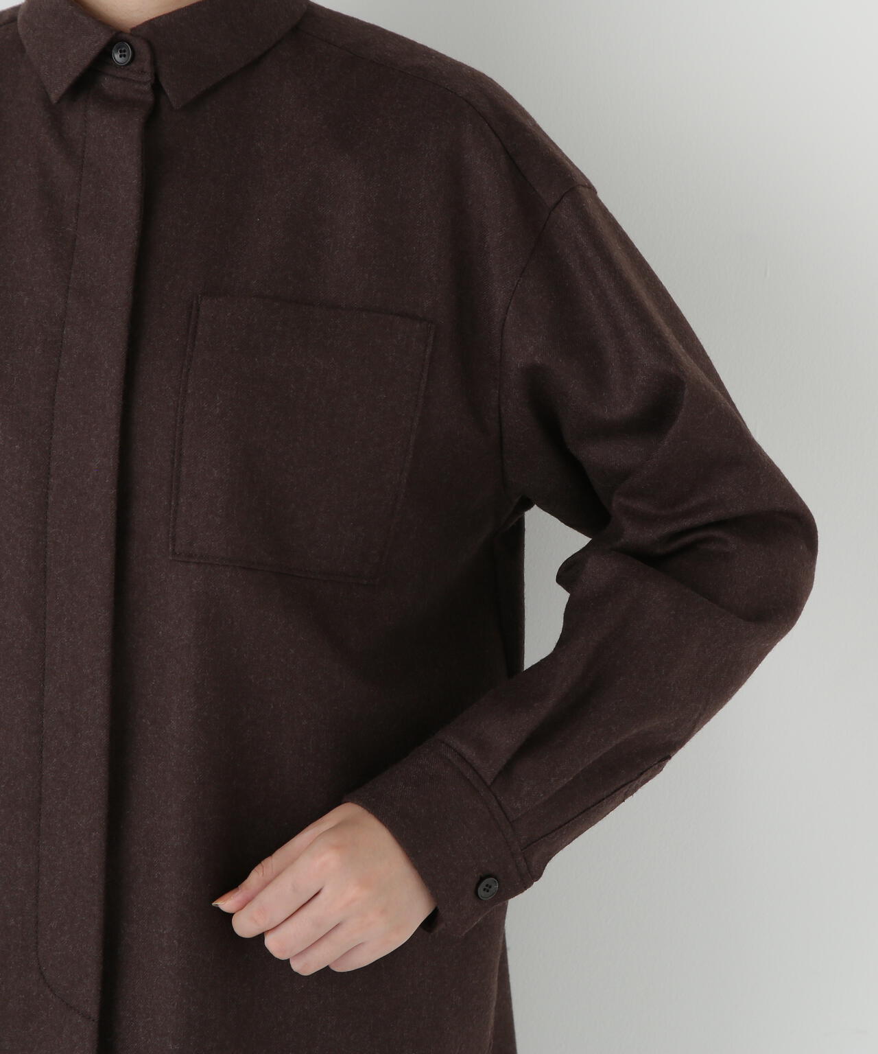 ライトフラノウォッシャブルシャツ | human woman（ヒューマンウーマン