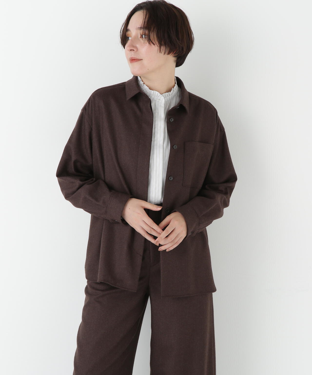 ライトフラノウォッシャブルシャツ