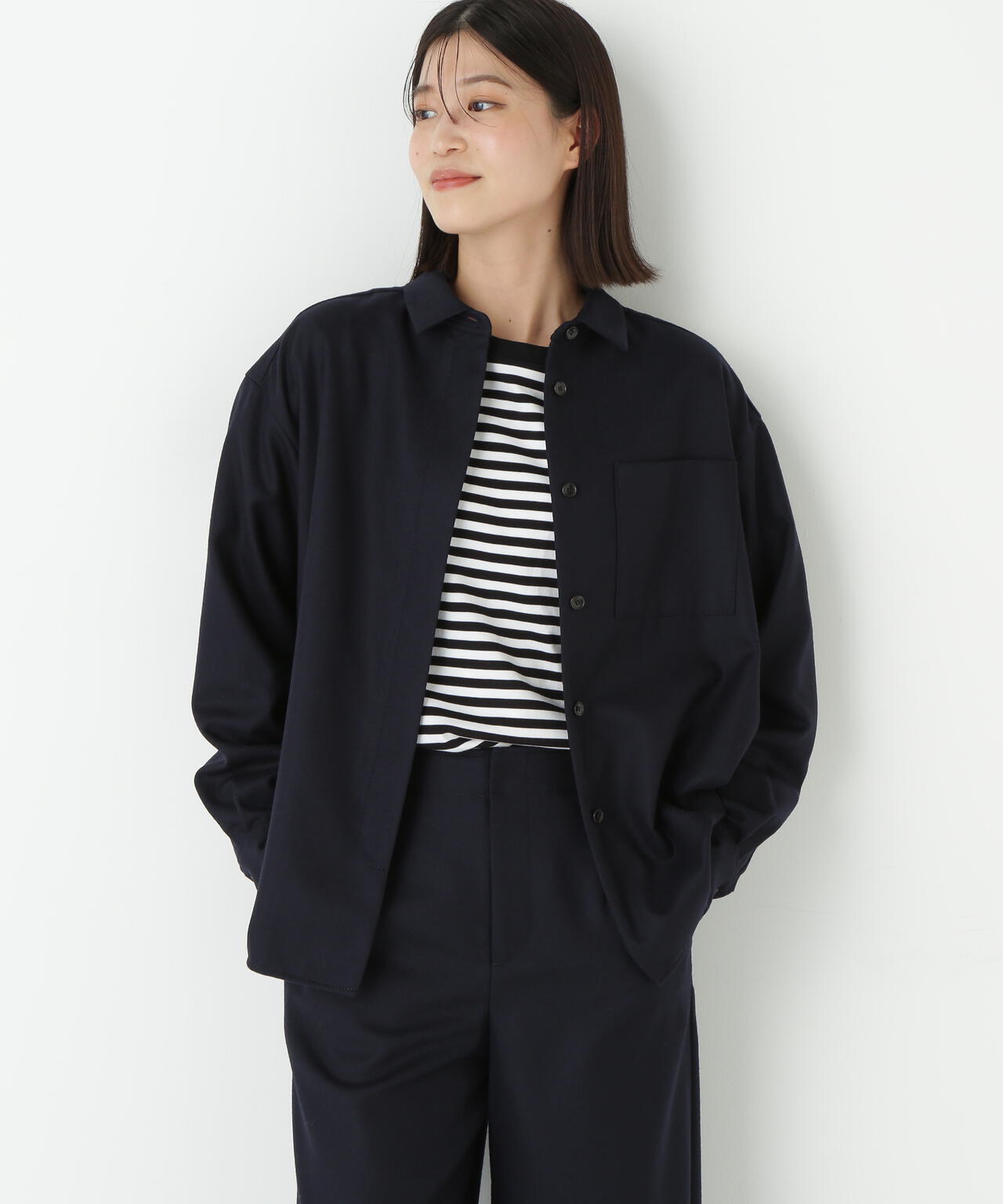 ライトフラノウォッシャブルシャツ | human woman（ヒューマンウーマン