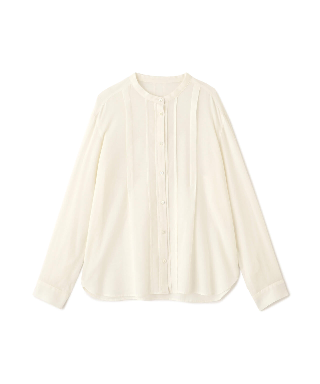 コットンジョーゼットボイルバンドシャツブラウス | human woman