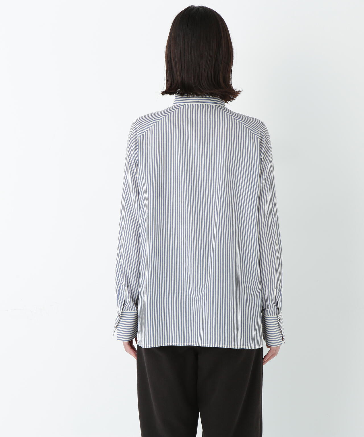 ストライプローンハイネックシャツ | human woman（ヒューマンウーマン