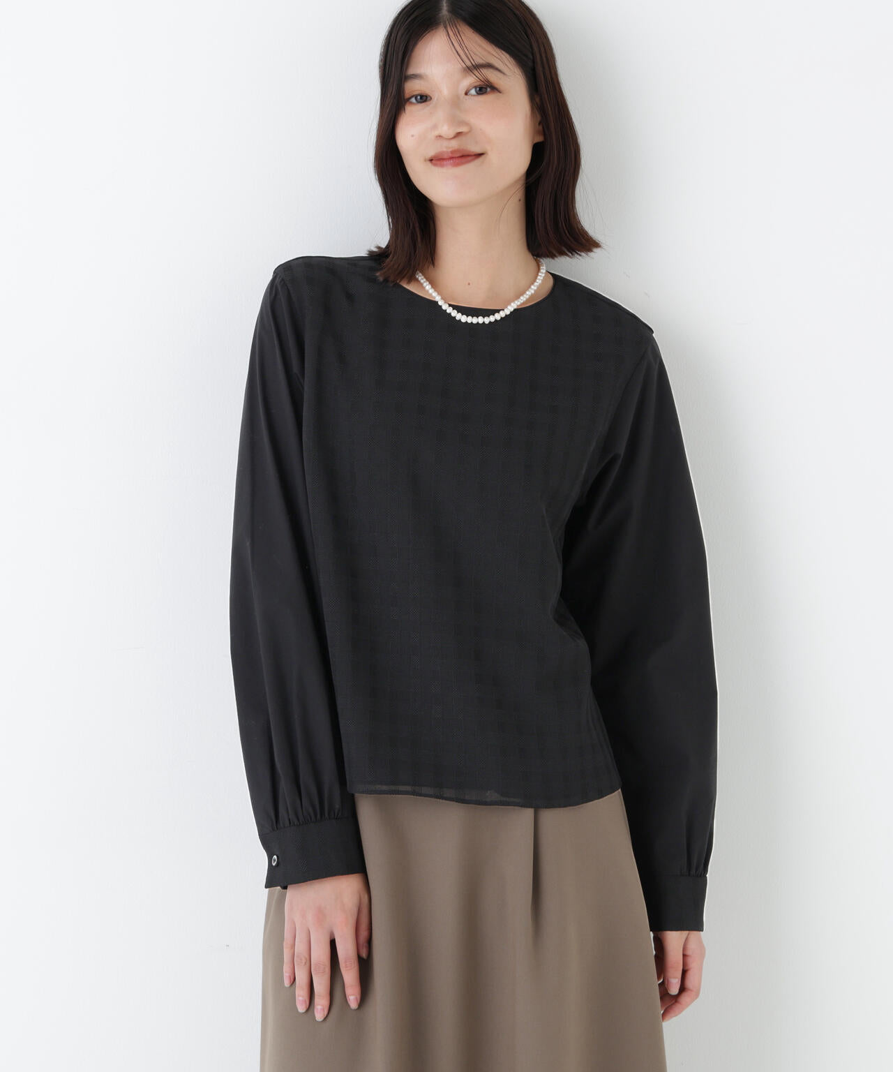 ≪洗える≫レースドッキングプルオーバー