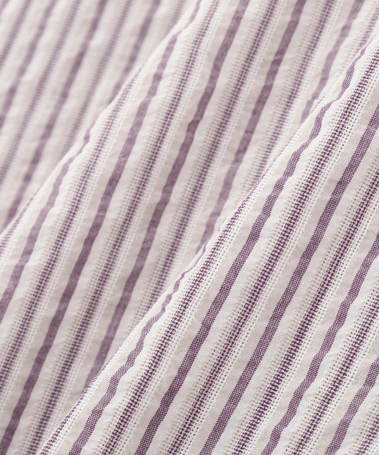 パナマサッカーストライプシャツブラウス