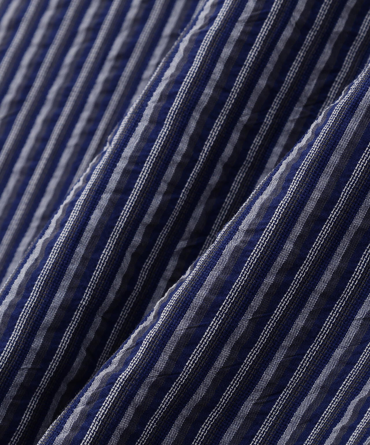 パナマサッカーストライプシャツブラウス