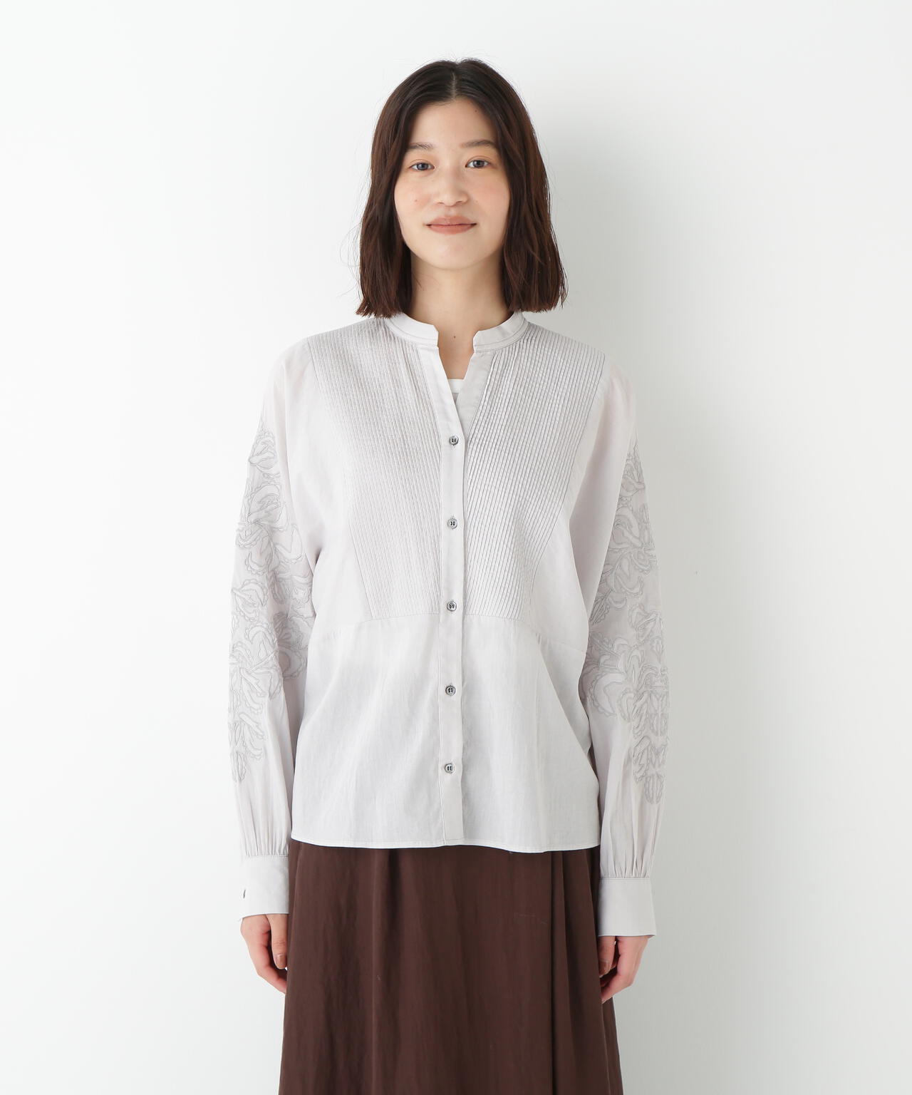 インドコットンボイルアップリケブラウス