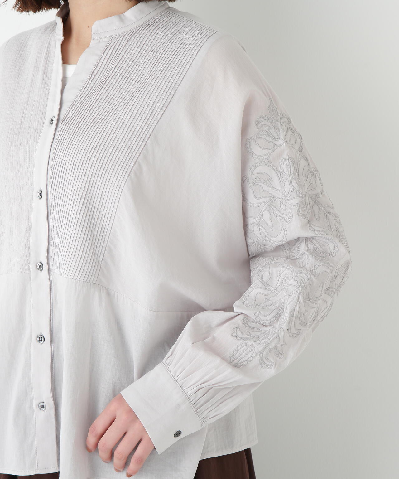 インドコットンボイルアップリケブラウス