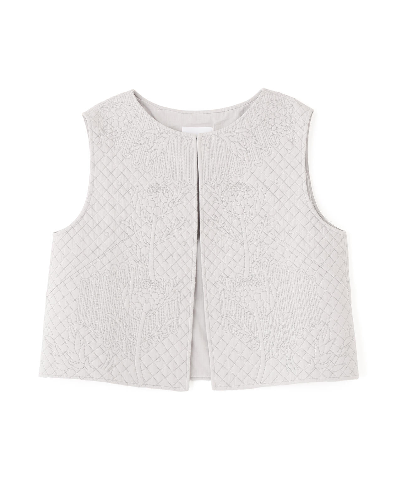 インドコットンボイルキルティングジレ