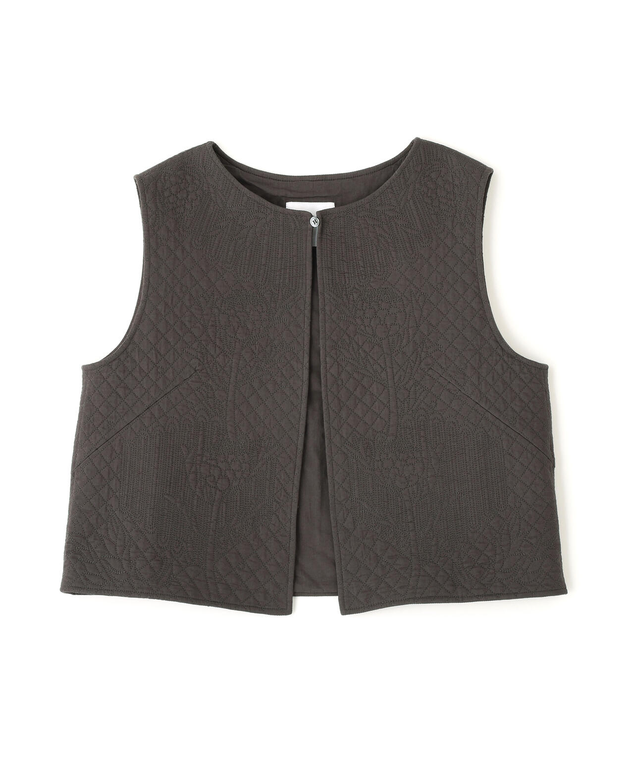 インドコットンボイルキルティングジレ