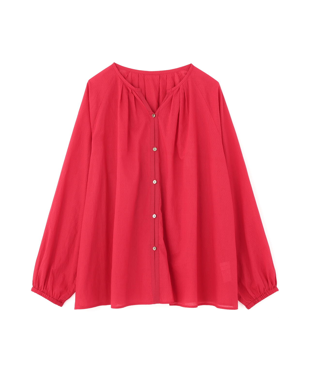 ダイヤドットギャザーブラウス