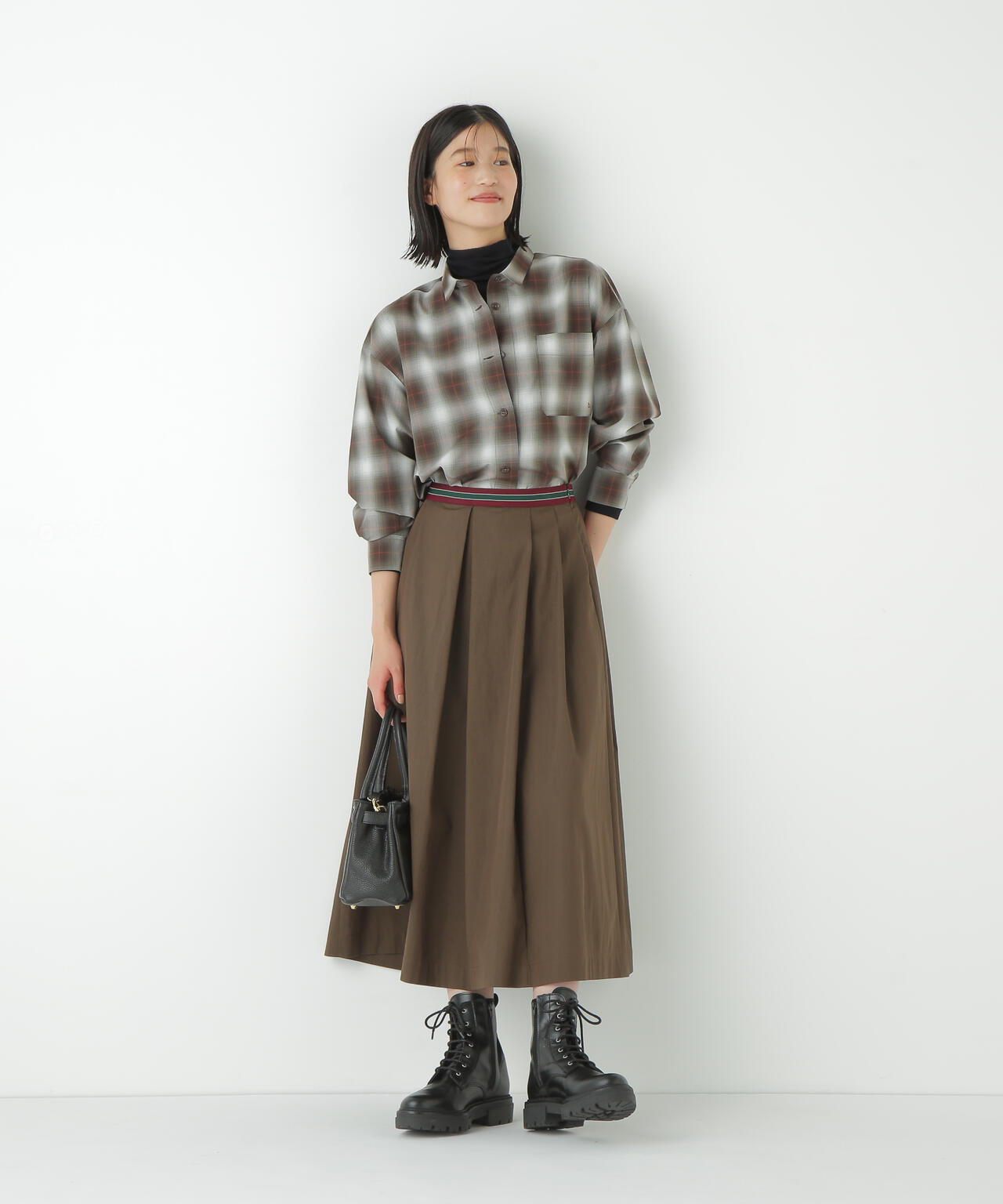 オンブレーチェックオーバーシャツ | human woman（ヒューマン
